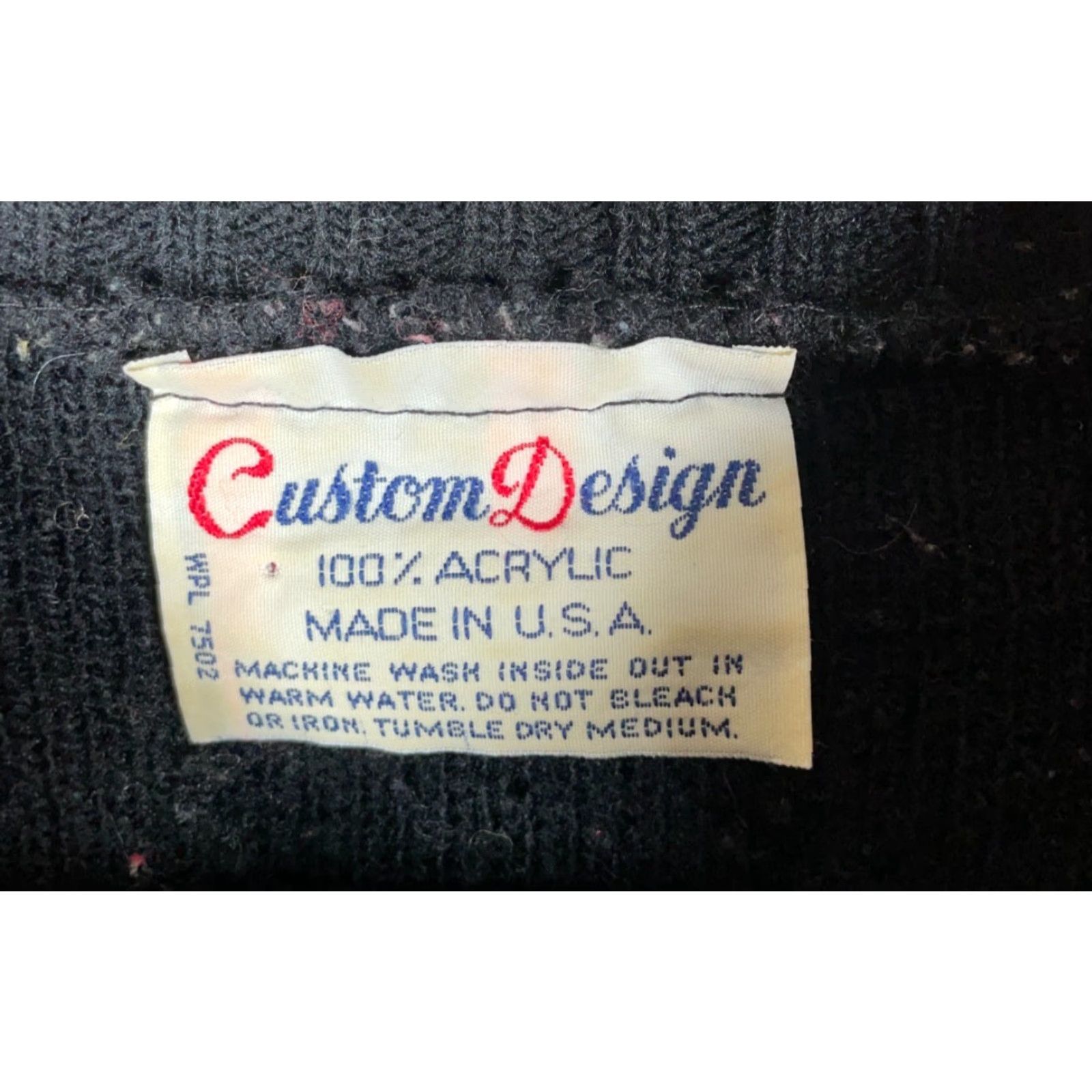 Vintage VINTAGE 80s Southwestern Pattern Sweater Women's M Black Orange Aztec Tribal Crew Neck Pullover Knit Geometric Casual Size M / US 6-8 / IT 42-44 - 3 Thumbnail