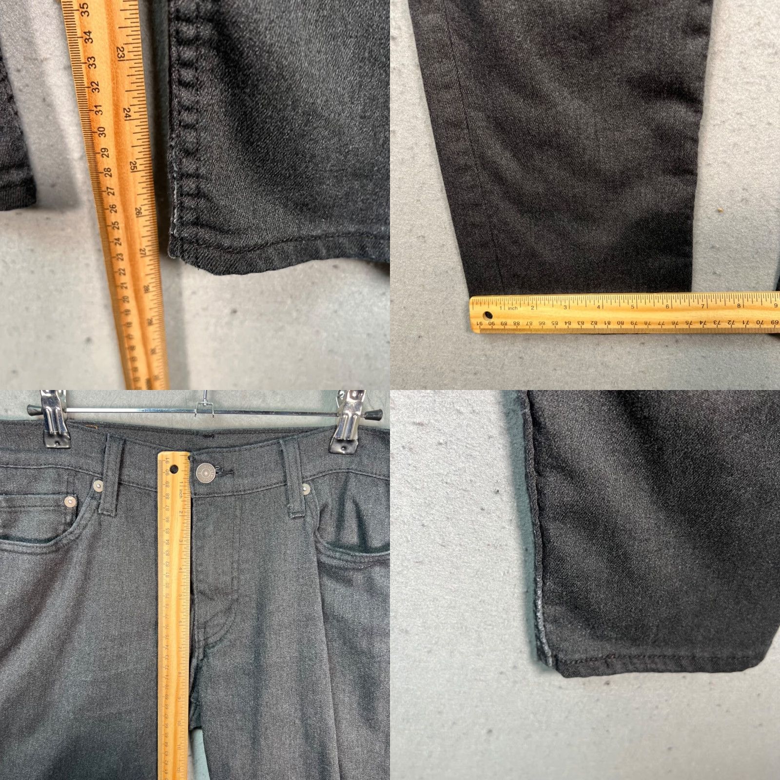 Levi's Levi's 511 Mens Size 30 x 28 Slim Fit Black Stretch Jeans Cotton Blend Denim Size US 30 / EU 46 - 8 Thumbnail