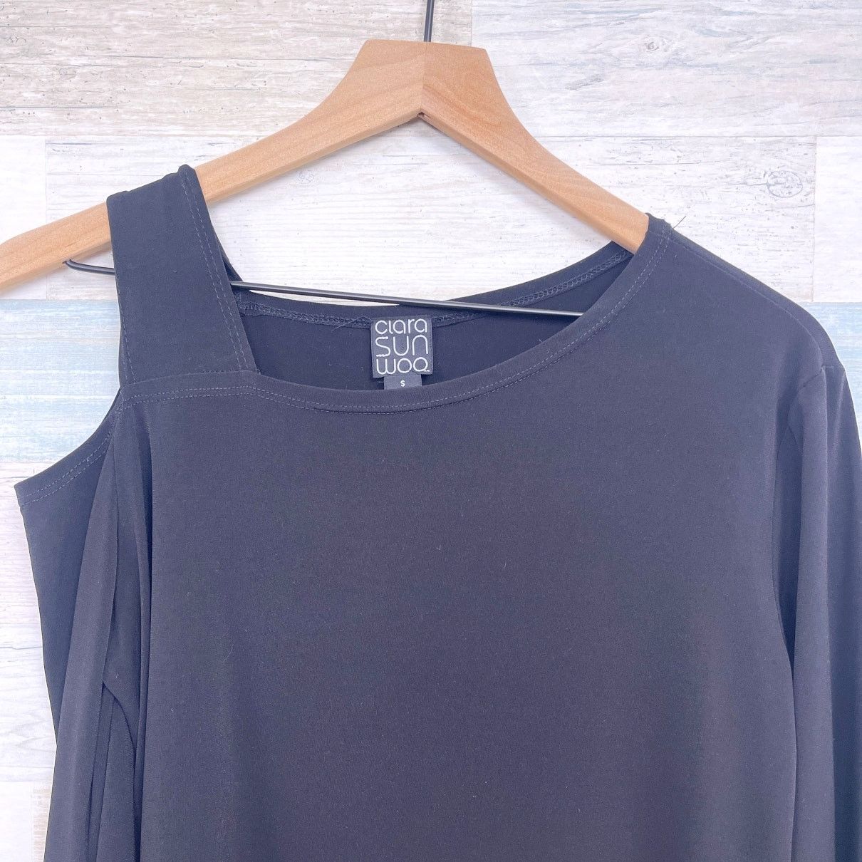 Other Clara Sun Woo Asymmetric Cold Shoulder Blouse Black S Size S / US 4 / IT 40 - 2 Thumbnail