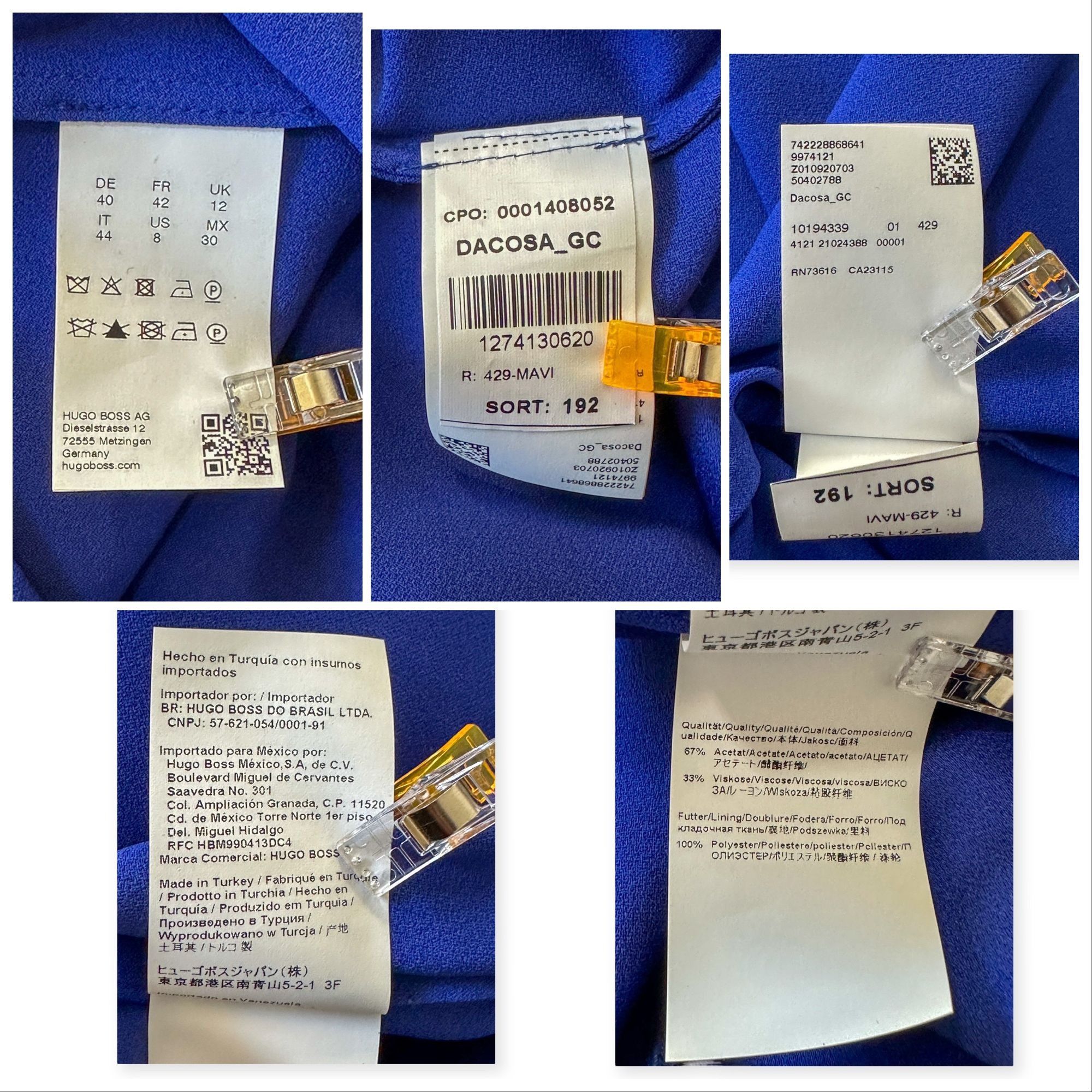 Hugo Boss Hugo Boss Blue Dacosa GC Maxi Dress, Size 42 EU, Cobalt Blue Size M / US 6-8 / IT 42-44 - 14 Thumbnail