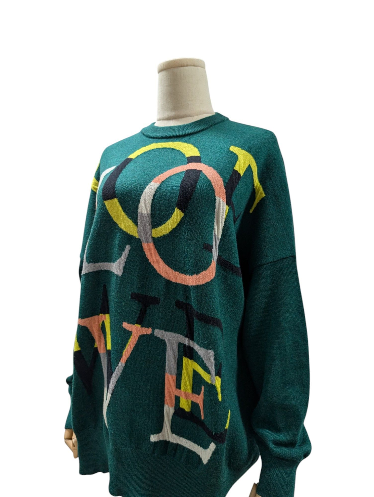 Loewe Green 'Love Loewe' Pullover Size S / US 4 / IT 40 - 4 Thumbnail