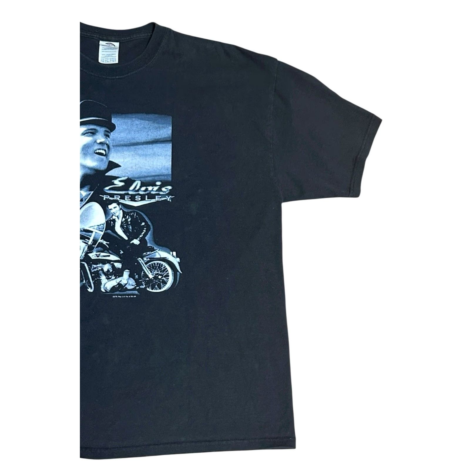 Vintage VINTAGE Elvis Presley Black Motorcycle T-Shirt Men XL Short Sleeve Crew Neck Shirt Mens Classic Size XL Black Logo James/Graceland Theme Size US XL / EU 56 / 4 - 4 Thumbnail