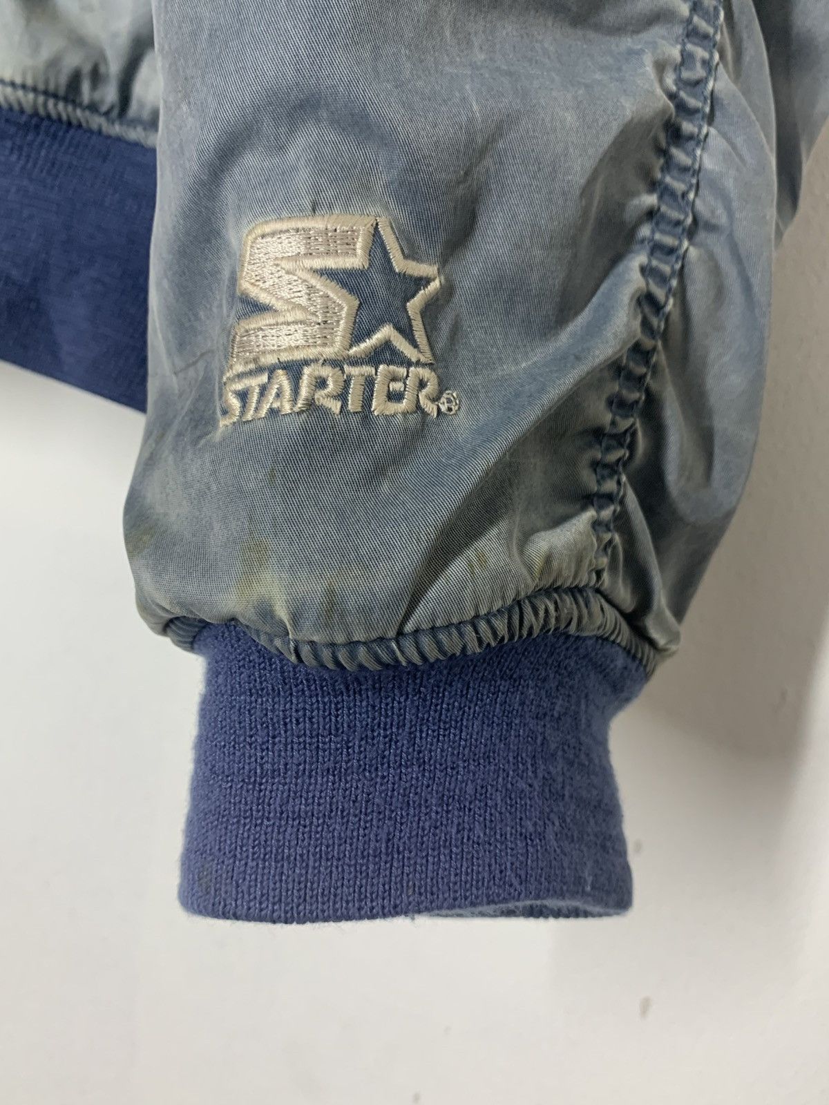 Starter Vintage STARTER Bomber Jacket Distressed Size US L / EU 52-54 / 3 - 5 Thumbnail
