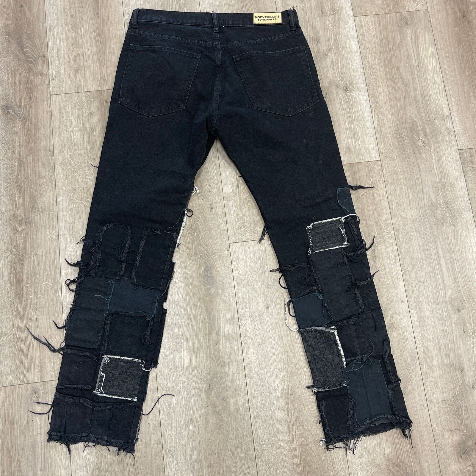 MNML Kody Phillips for MNML LA Black Denim patchwork jeans 34 Size US 34 / EU 50 - 5 Thumbnail