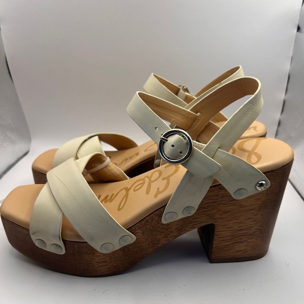 Sam Edelman Women's Sam Edelman Sandals beige&wood Size 9 Size US 9 / IT 39 - 6 Thumbnail
