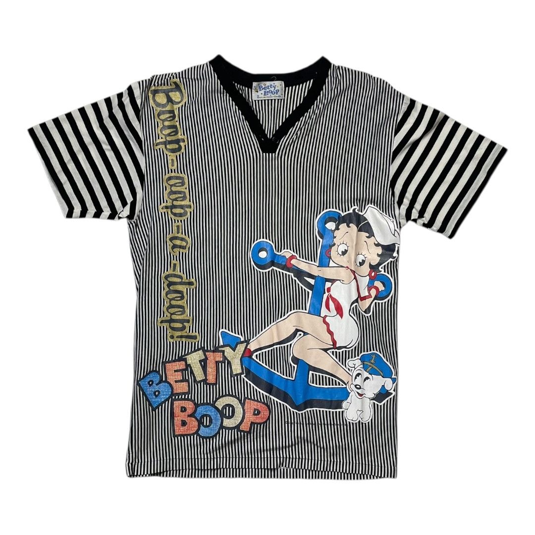 Other Vintage Betty Boop Striped T-Shirt Size US M / EU 48-50 / 2 - 1 Thumbnail