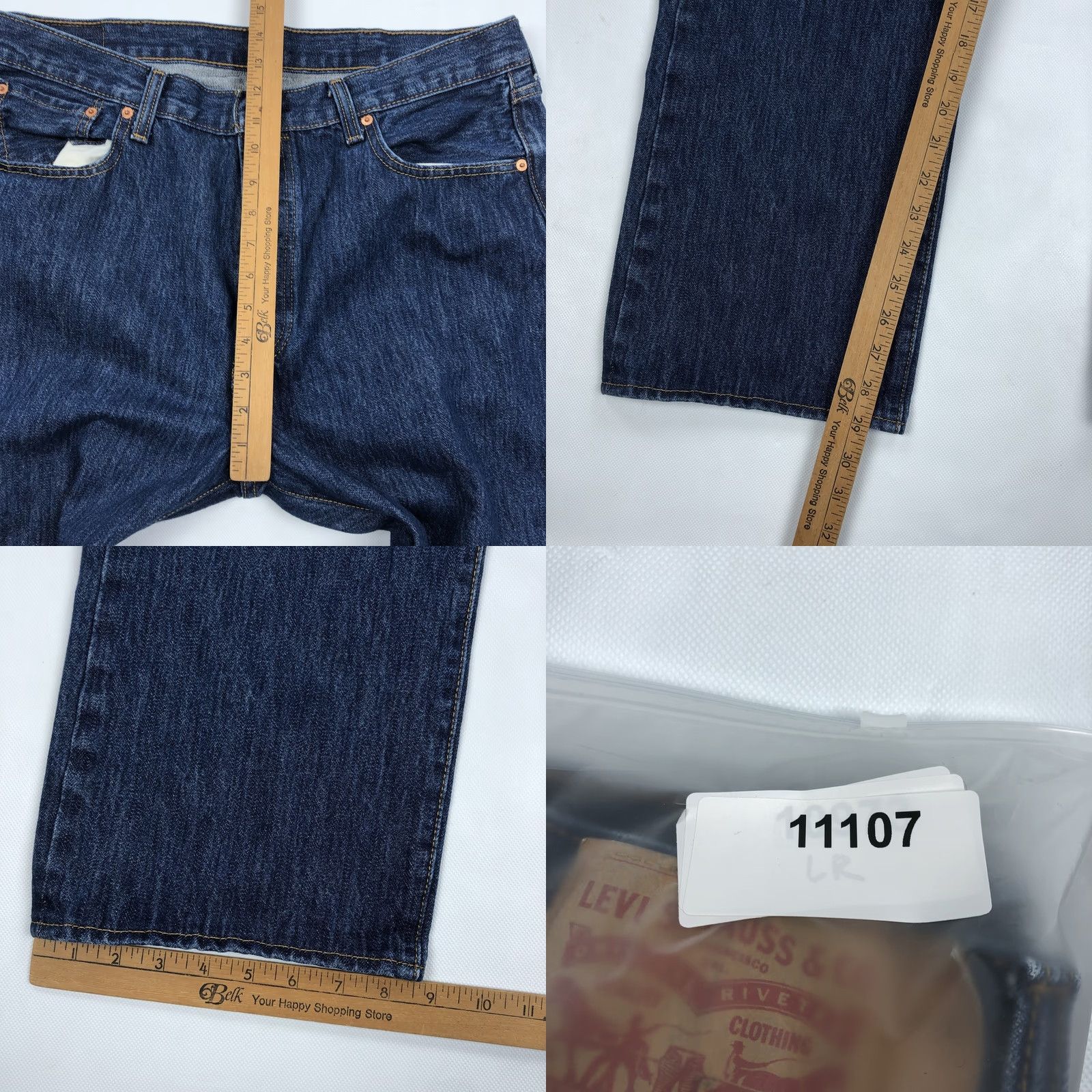 Levi's Levi's 501 Jeans Mens W38 L29 Dark Wash Straight Button Fly 100% Cotton Size US 38 / EU 54 - 8 Thumbnail