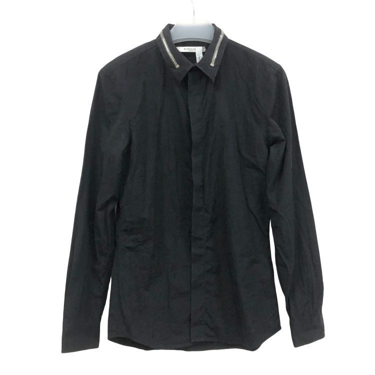Givenchy Givenchy Zipper Collar Cotton Shirt Size M Size US XXS / EU 40 - 1 Thumbnail