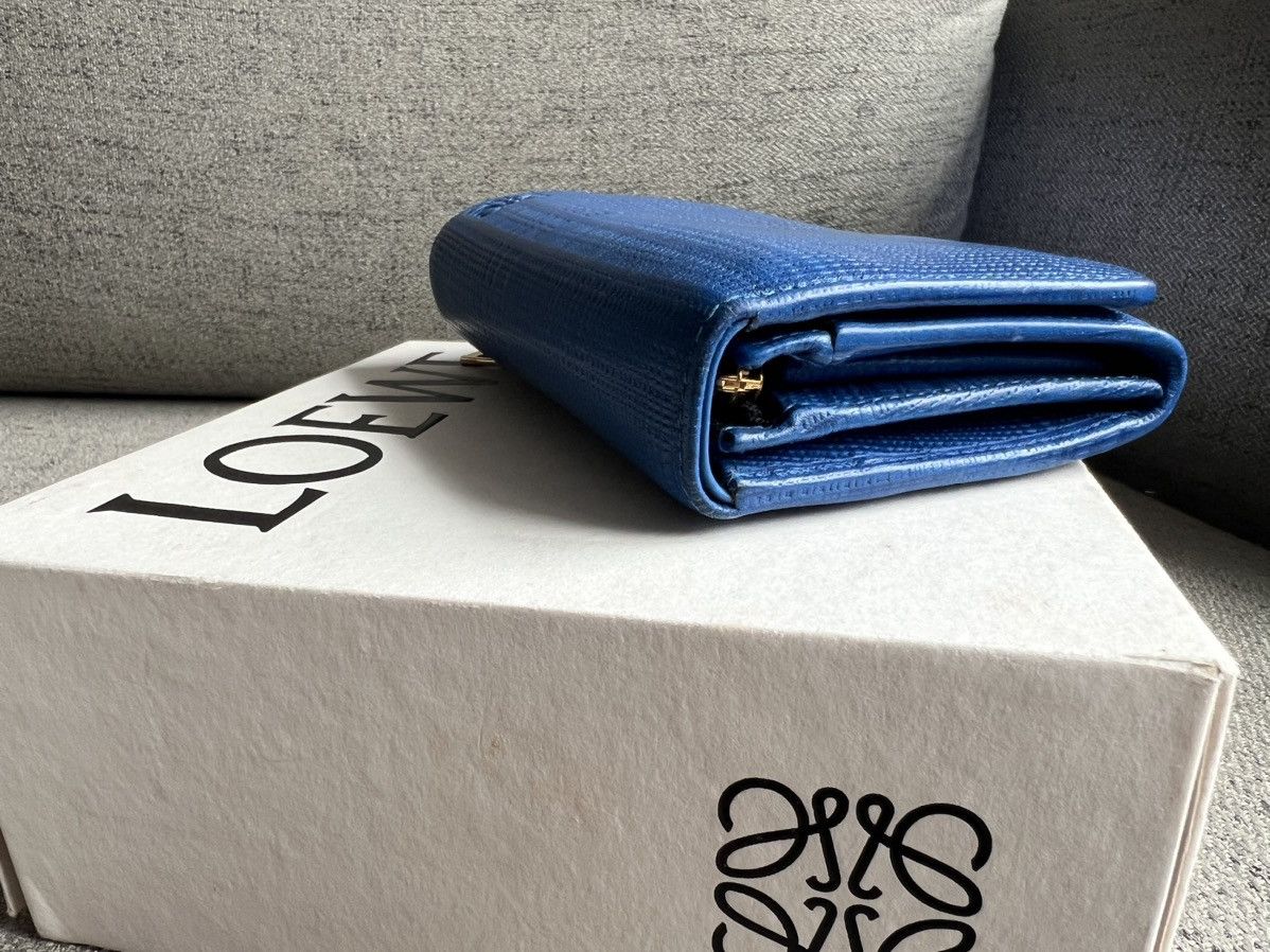 Loewe Textured Calfskin Small Vertical Zip Wallet