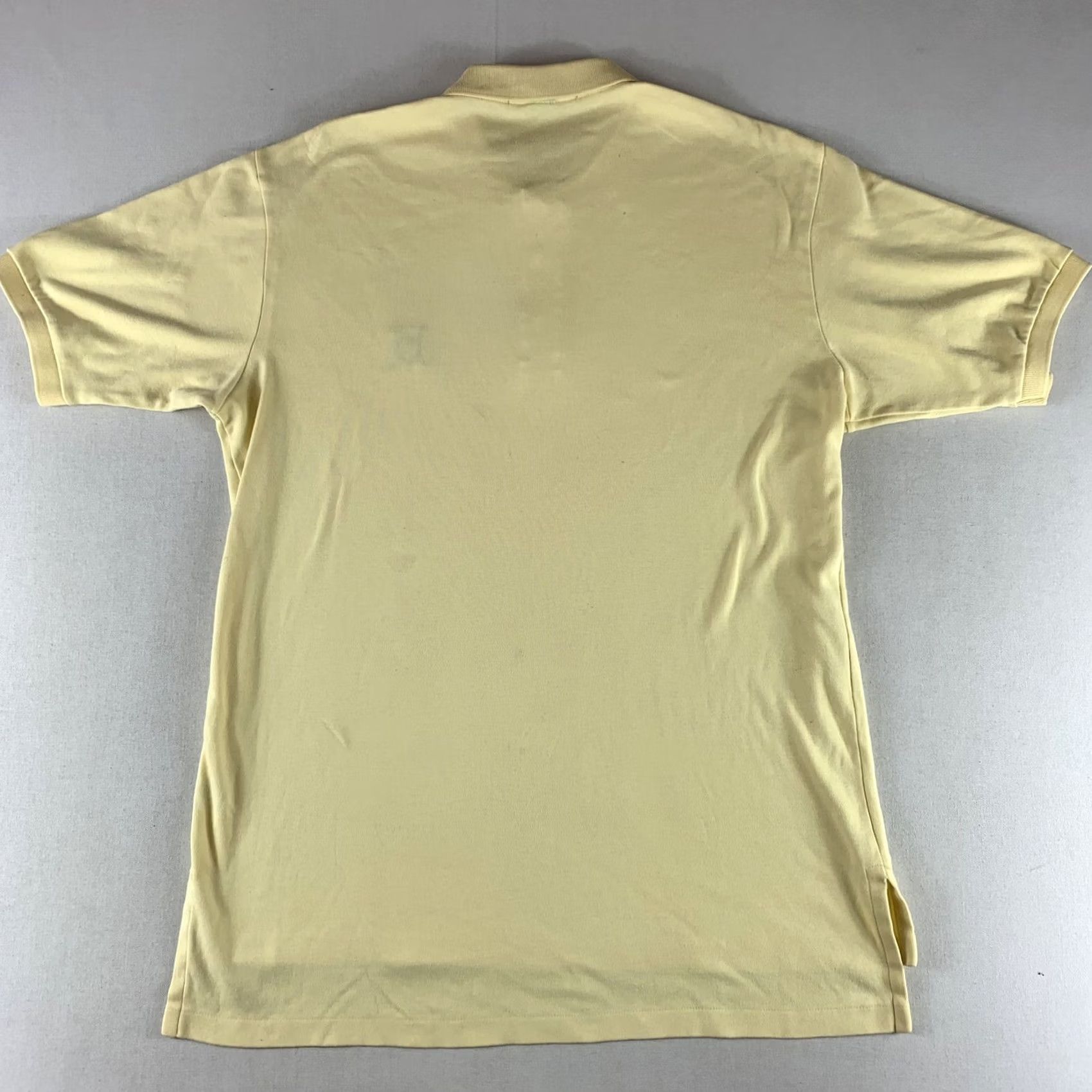 Polo Ralph Lauren VINTAGE Polo Ralph Lauren MENS Polo Golf Yellow Large Short Sleeve Collared Pullover 2 Small Holes Mens Regular Size L Size US L / EU 52-54 / 3 - 7 Thumbnail