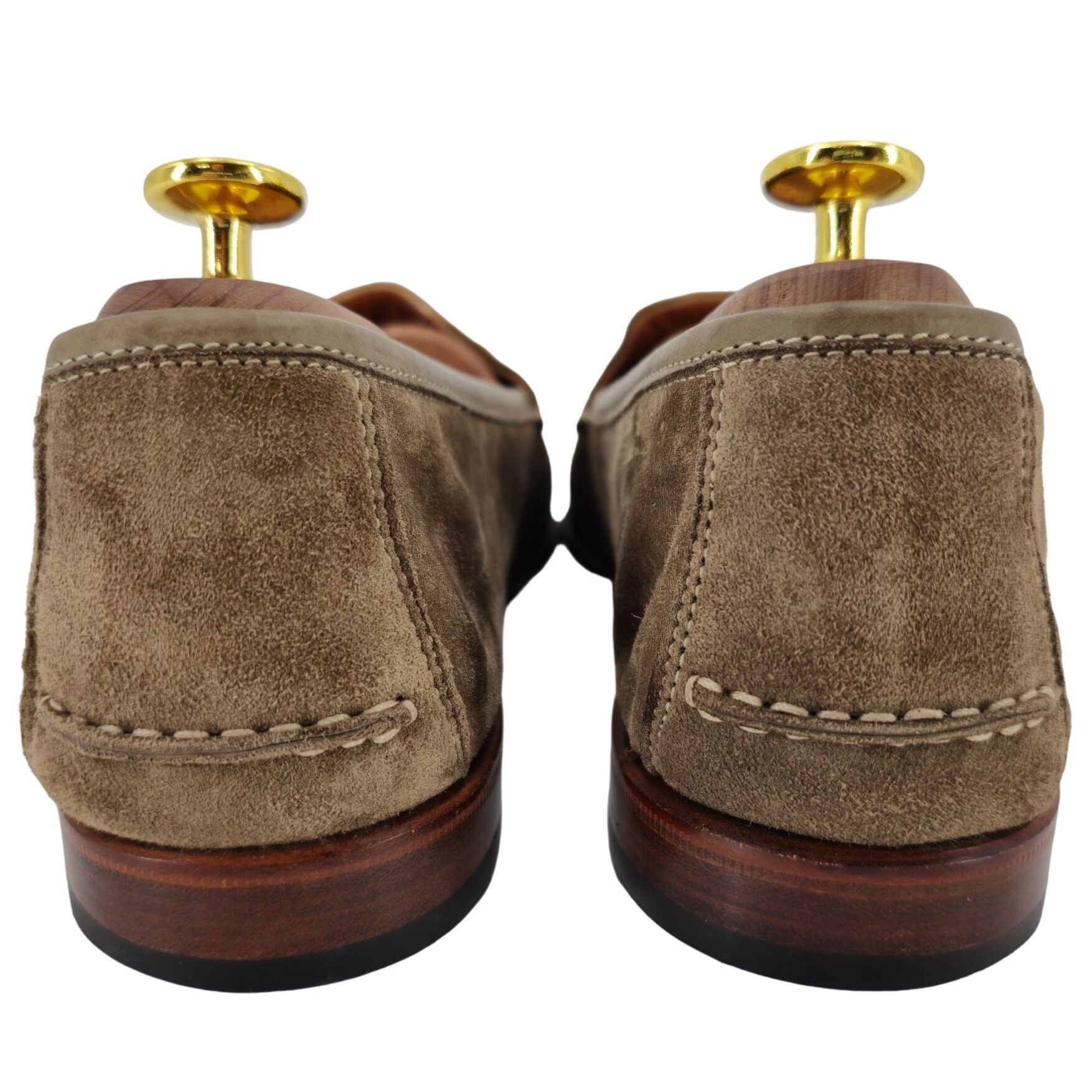 Salvatore Ferragamo Vintage Salvatore Ferragamo Italy Dress Shoe Taupe Suede 8.5 Size US 8.5 / EU 41-42 - 5 Thumbnail