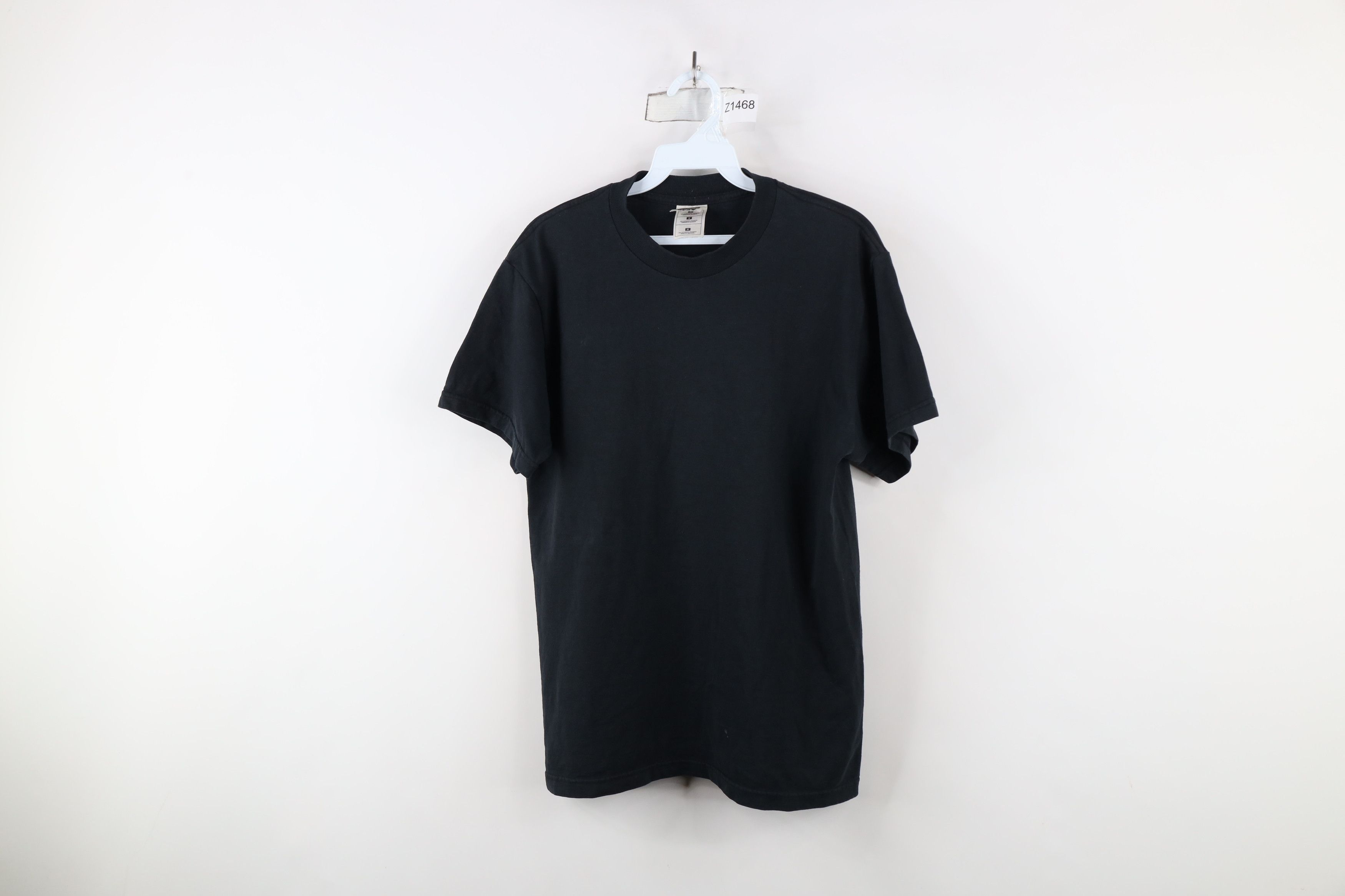 Vintage Vintage 90s Streetwear Blank Short Sleeve T-Shirt Black Size US M / EU 48-50 / 2 - 1 Thumbnail