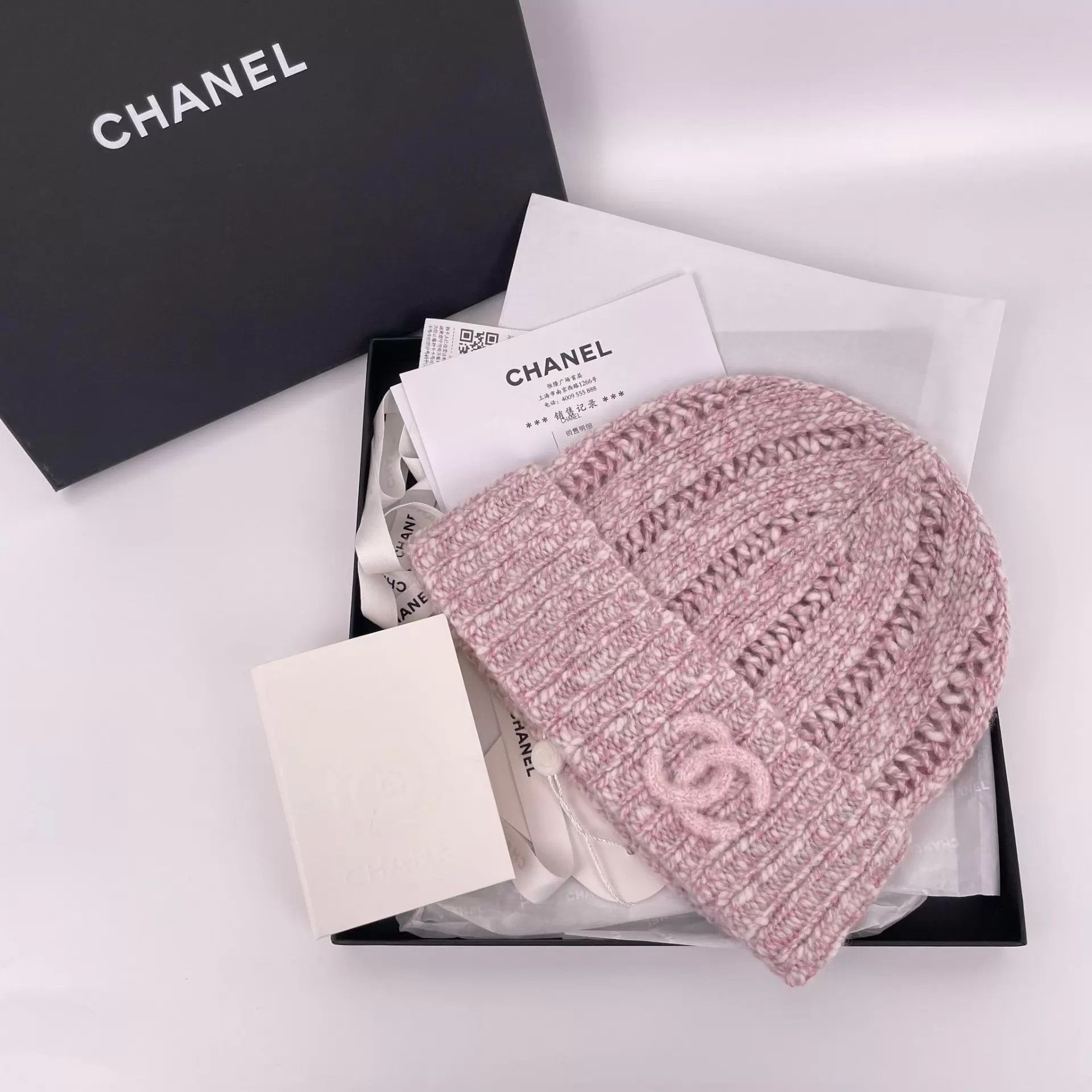Chanel CHANEL 26C Pink Wool Beanie 55-60cm Size ONE SIZE - 1 Thumbnail