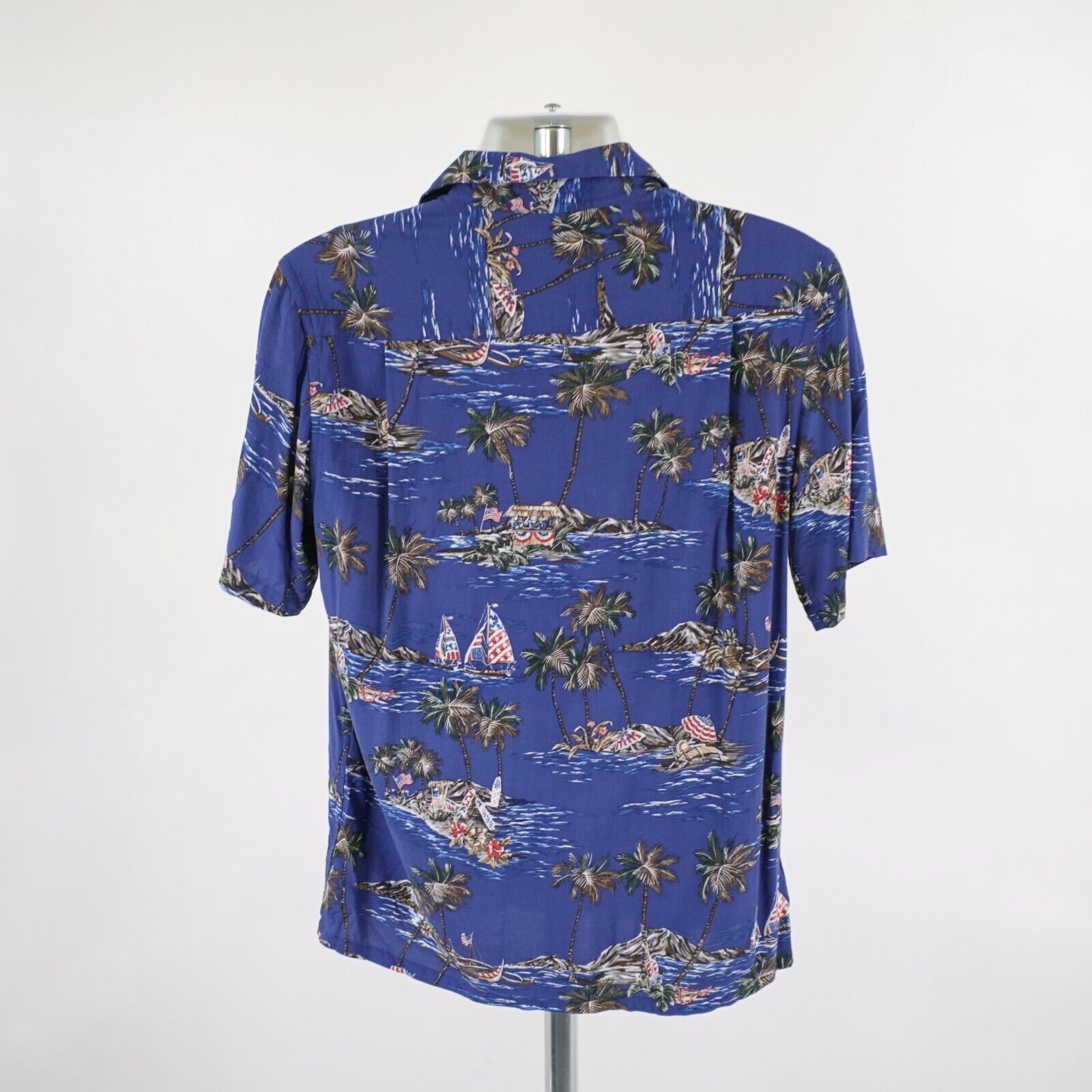 Designer Boca Classics Blue Medium Beach Sailboat Hawaiian Shirt Rayo Size US M / EU 48-50 / 2 - 6 Thumbnail