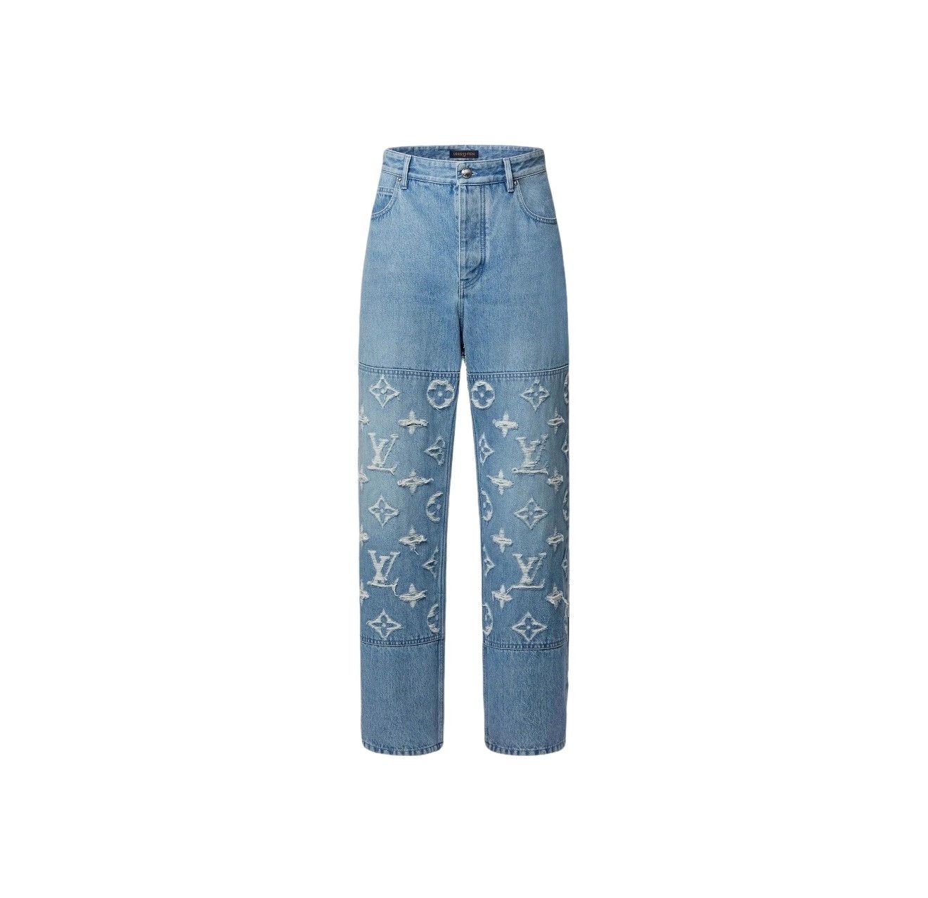 Louis Vuitton Louis Vuitton Monogram Distressed Denim Jeans 31 Size US 31 - 1 Thumbnail