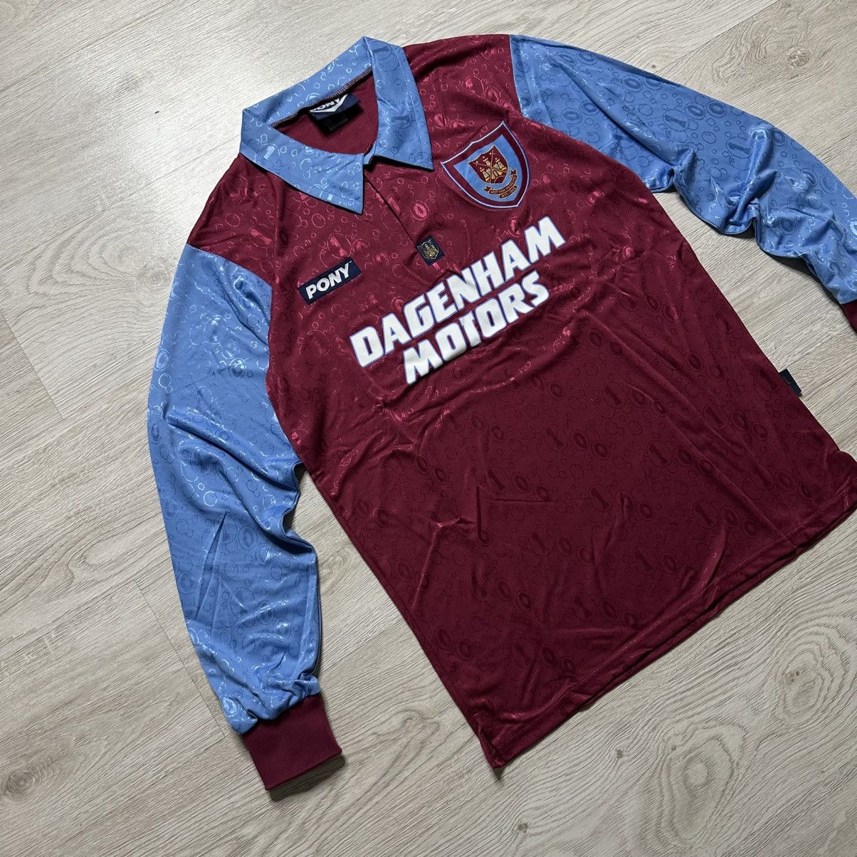 PONY Vintage Pony West Ham United Long Sleeve Soccer jersey Size US L / EU 52-54 / 3 - 2 Thumbnail