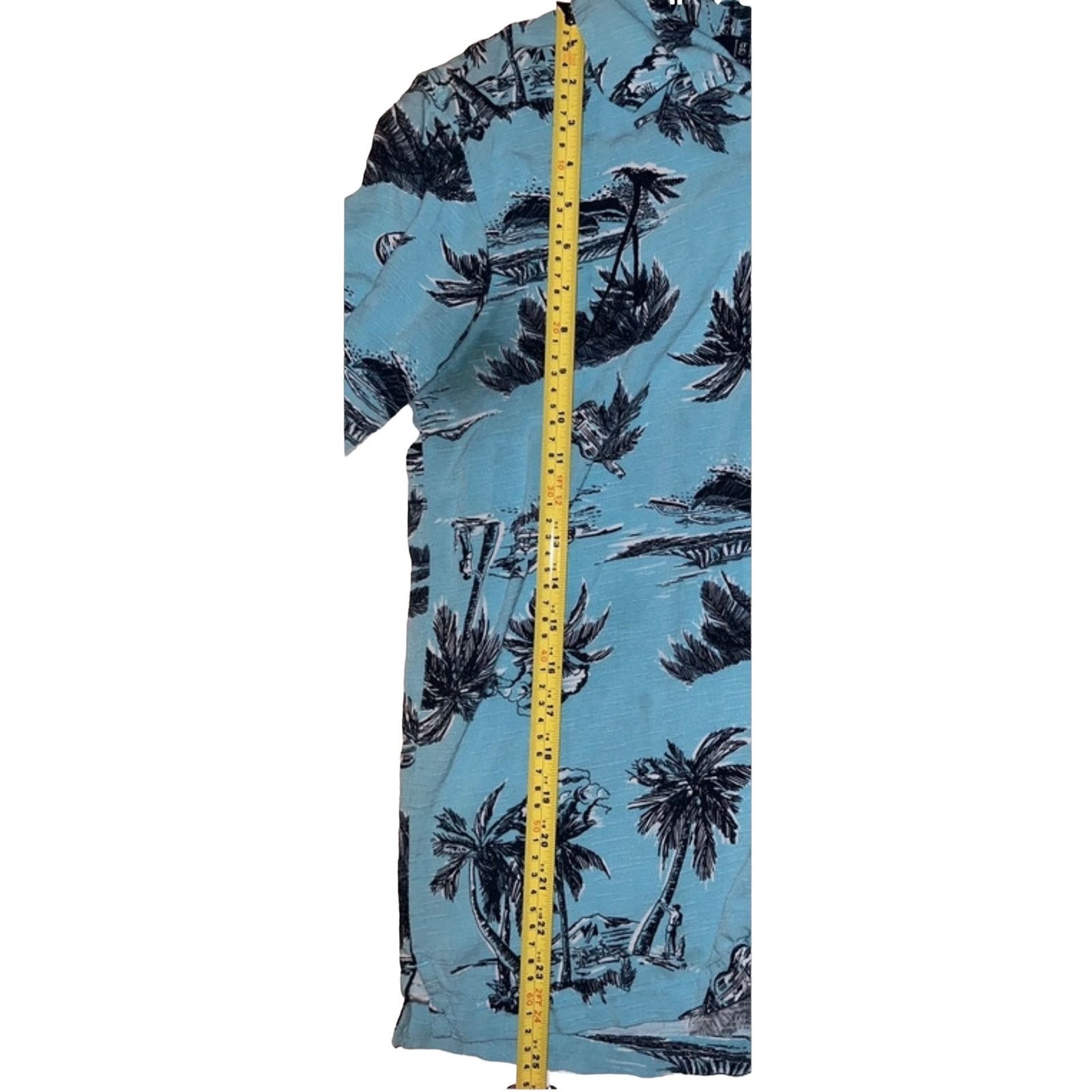 George Hawaiian Shirt Ocean Breeze Blue Palm Trees Button Front Size US S / EU 44-46 / 1 - 7 Thumbnail