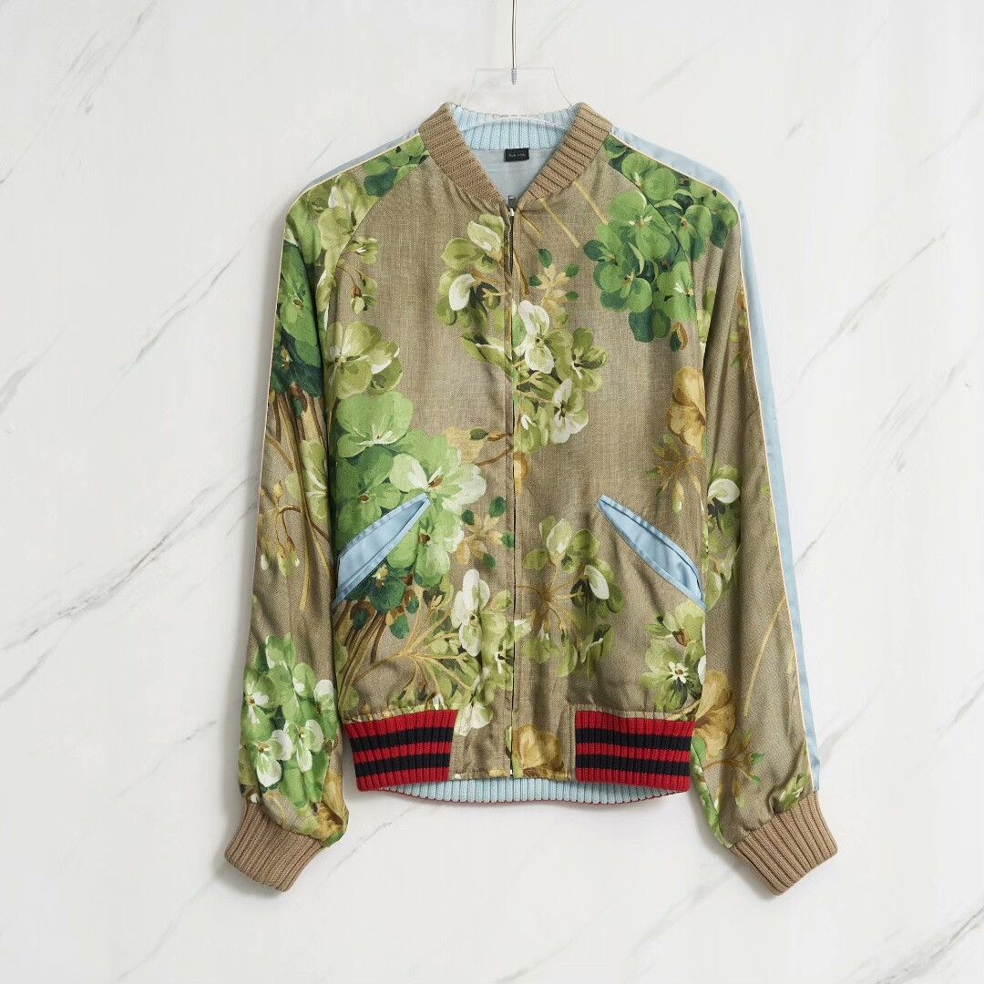 Gucci Gucci Men's Floral Stripe Double Jacket Size US S / EU 44-46 / 1 - 1 Thumbnail
