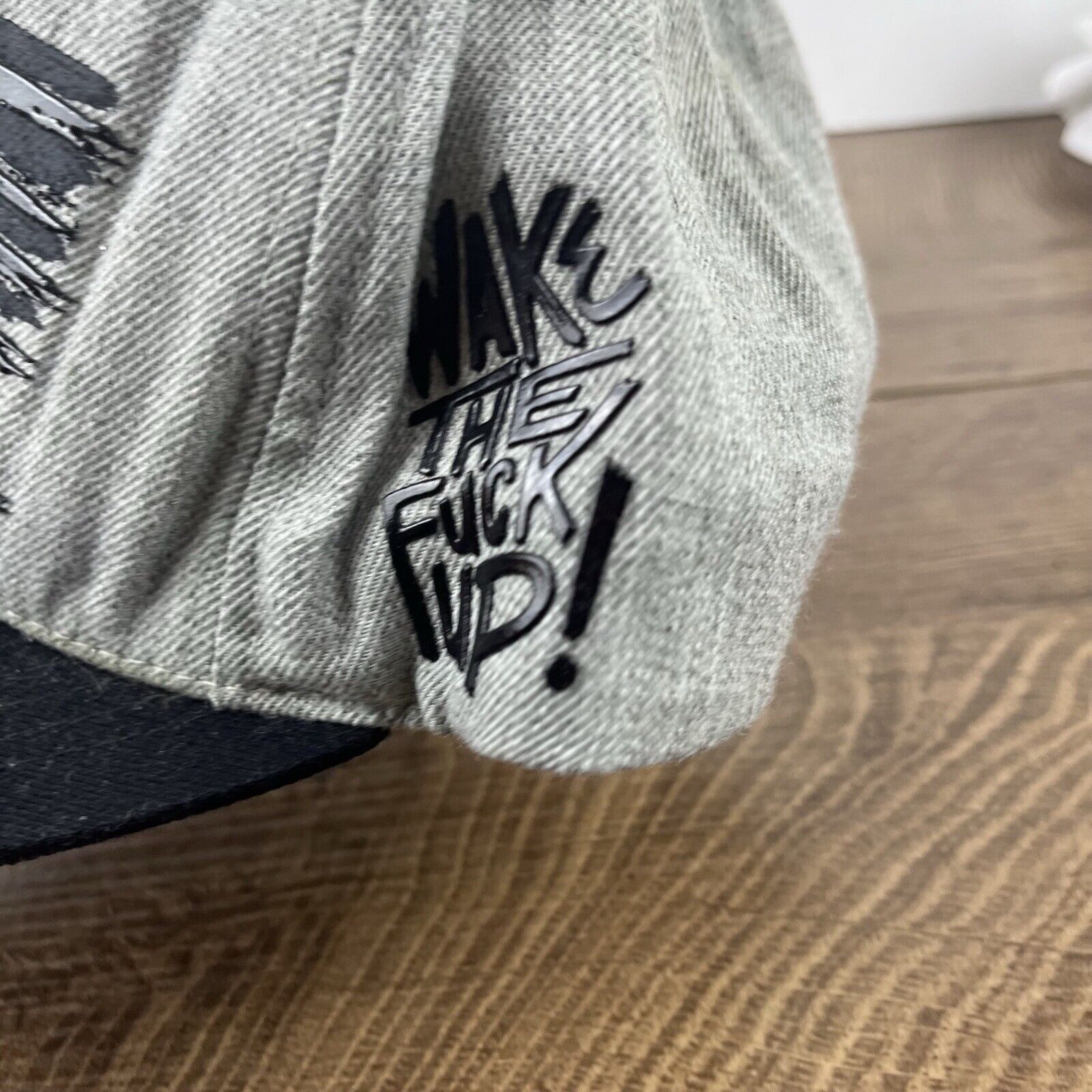 Other Wake the F Up Hat American Flag Snapback Hat Gray Adjustable Size ONE SIZE - 10 Thumbnail