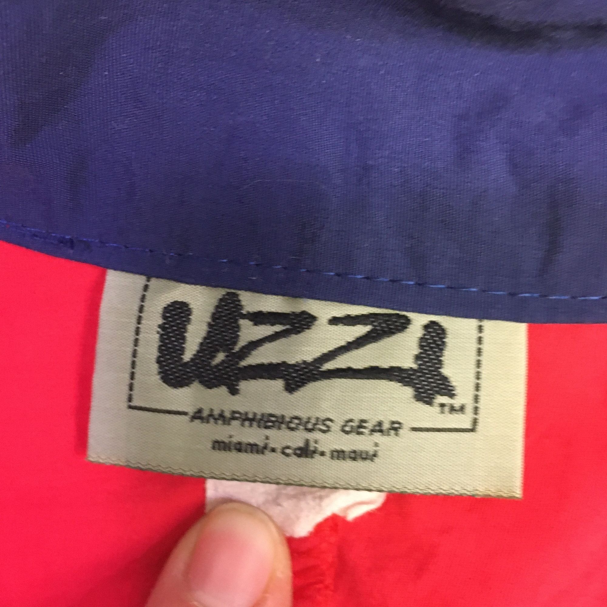 Other Vtg UZZI Amphibious Gear Red Nylon 1/4 Zip Pullover Jacket Size US L / EU 52-54 / 3 - 4 Thumbnail
