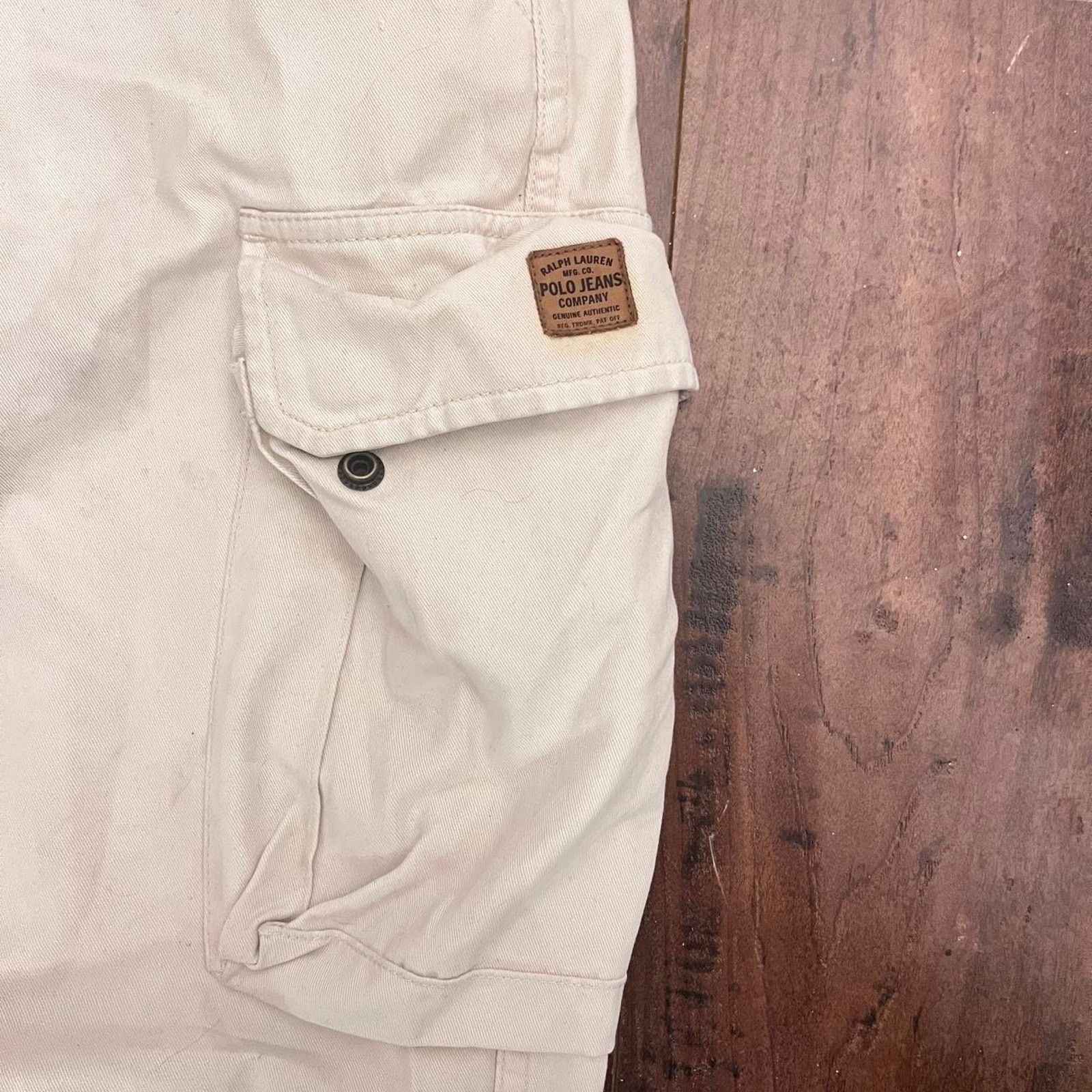 Polo Ralph Lauren Vintage Wide Leg Polo Ralph Lauren Cargo Pants Mens 32 Khaki Size US 32 / EU 48 - 2 Thumbnail