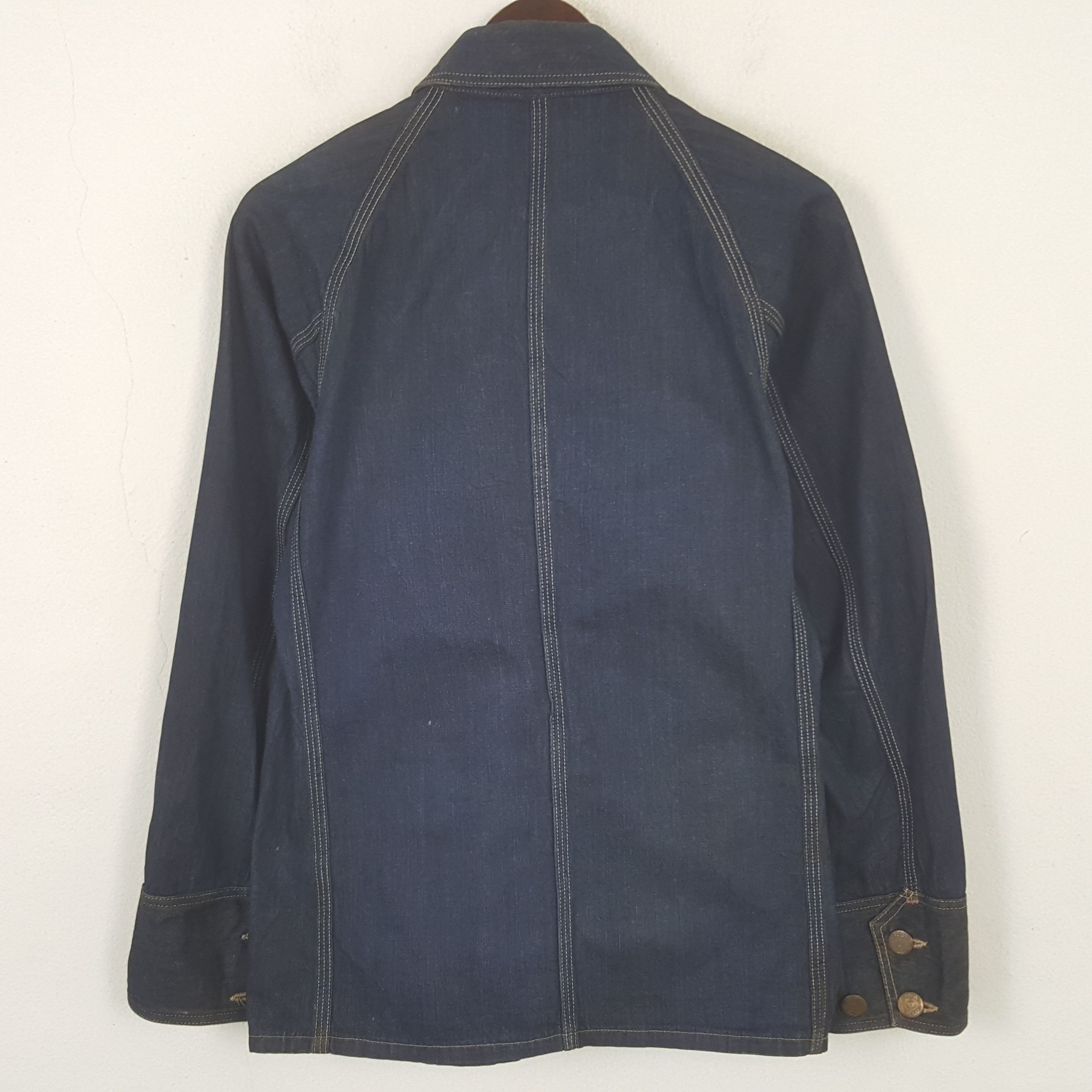 Japanese Brand Vintage Blue Blue Denim Button Up Jacket Size US S / EU 44-46 / 1 - 3 Thumbnail