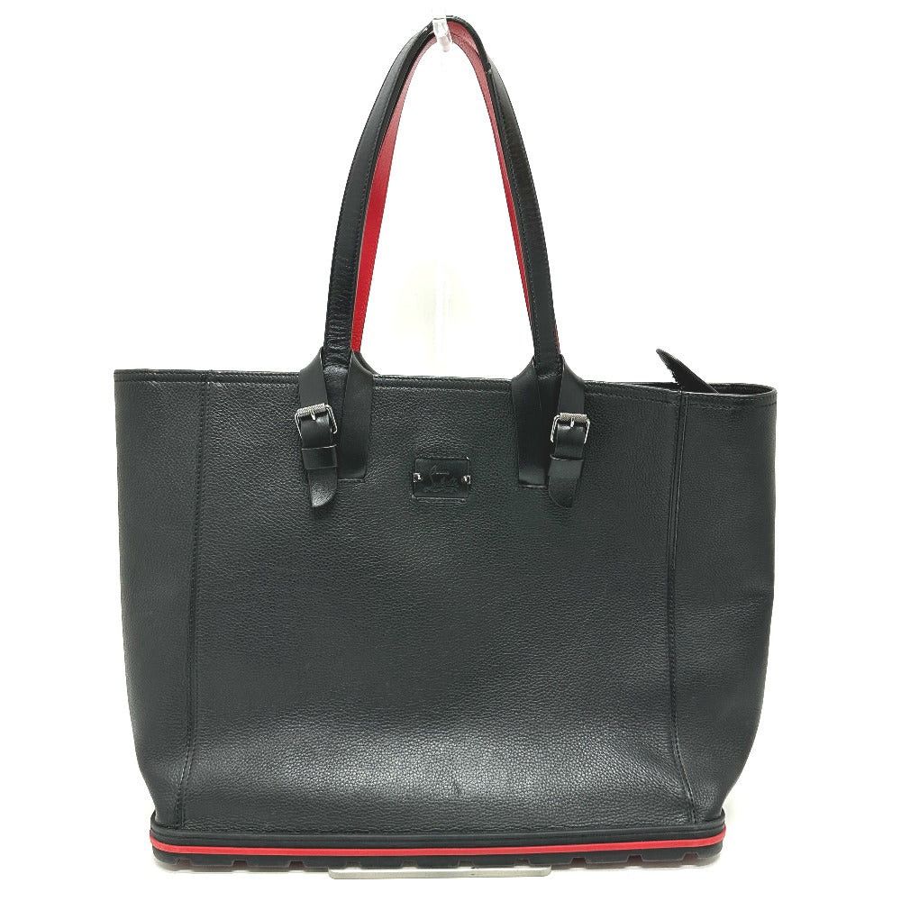 Christian Louboutin Christian Louboutin Logo Shoulder Bag Tote Leather Men Black Size ONE SIZE - 1 Thumbnail