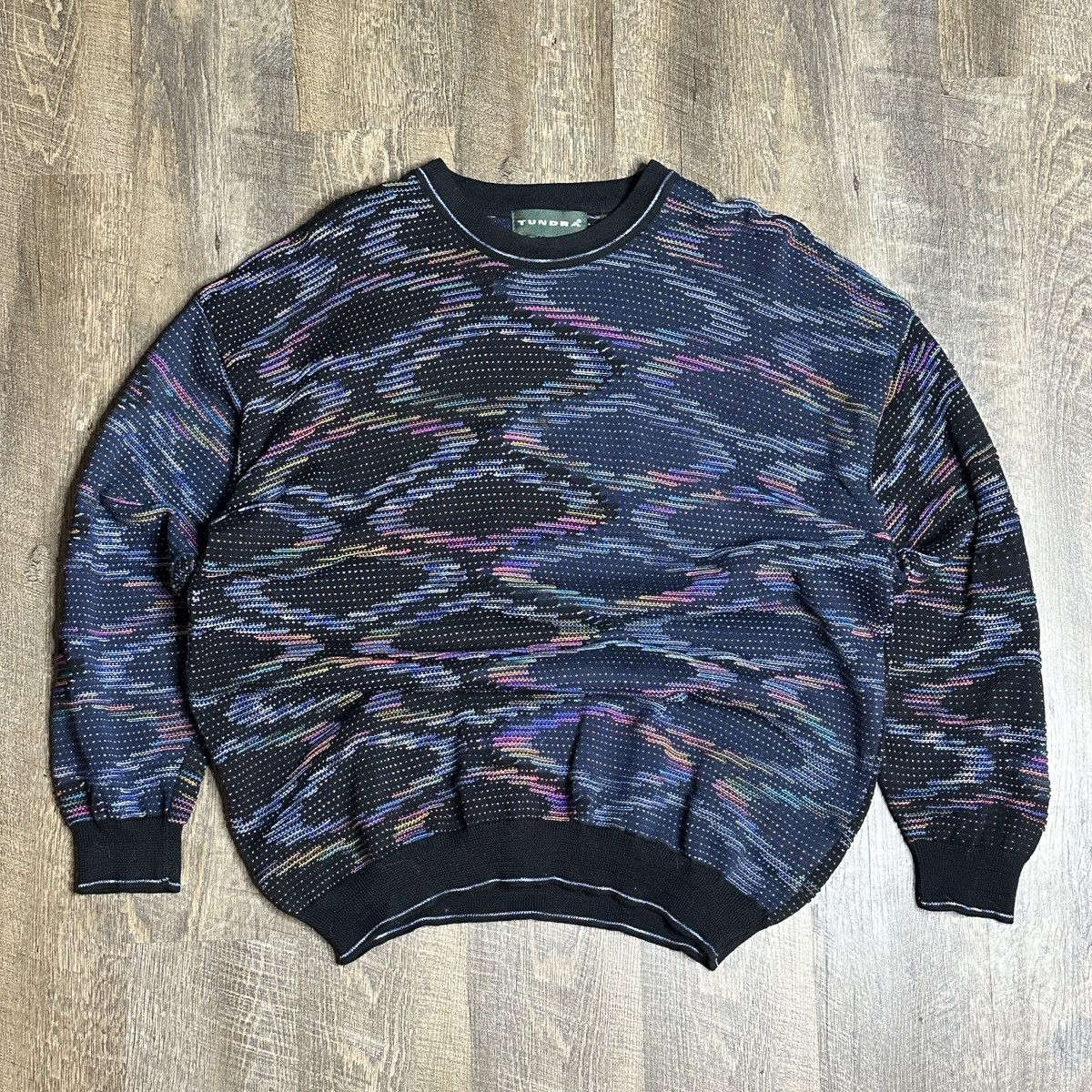 Tundra Canada Vintage 90s Tundra Textured Knit Sweater Mens Large *RARE* Size US L / EU 52-54 / 3 - 1 Thumbnail