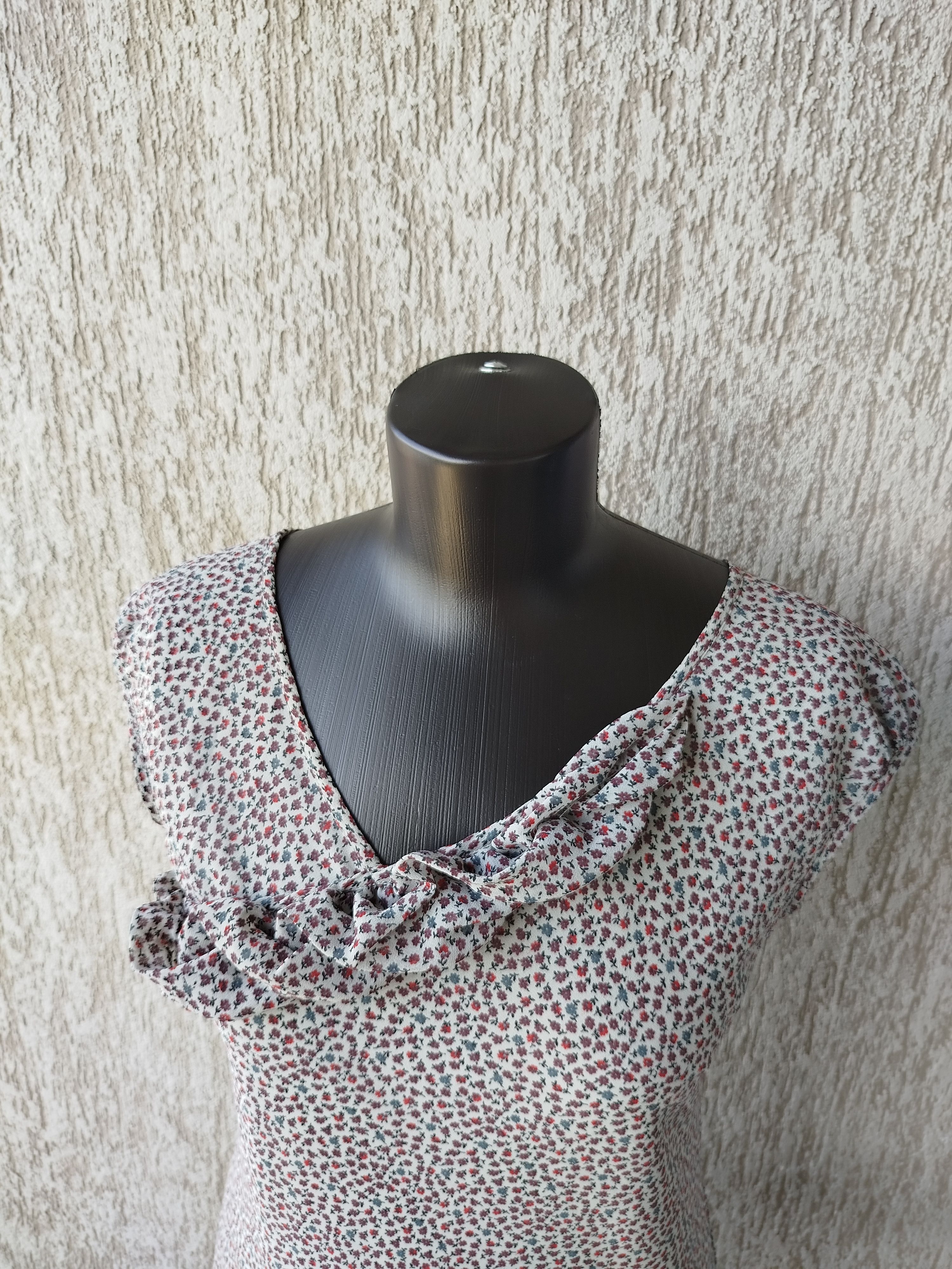 Cop Copine Dress Kentucky Ruffles Chiffon Floral Vintage Size 38/M Size M / US 6-8 / IT 42-44 - 5 Thumbnail