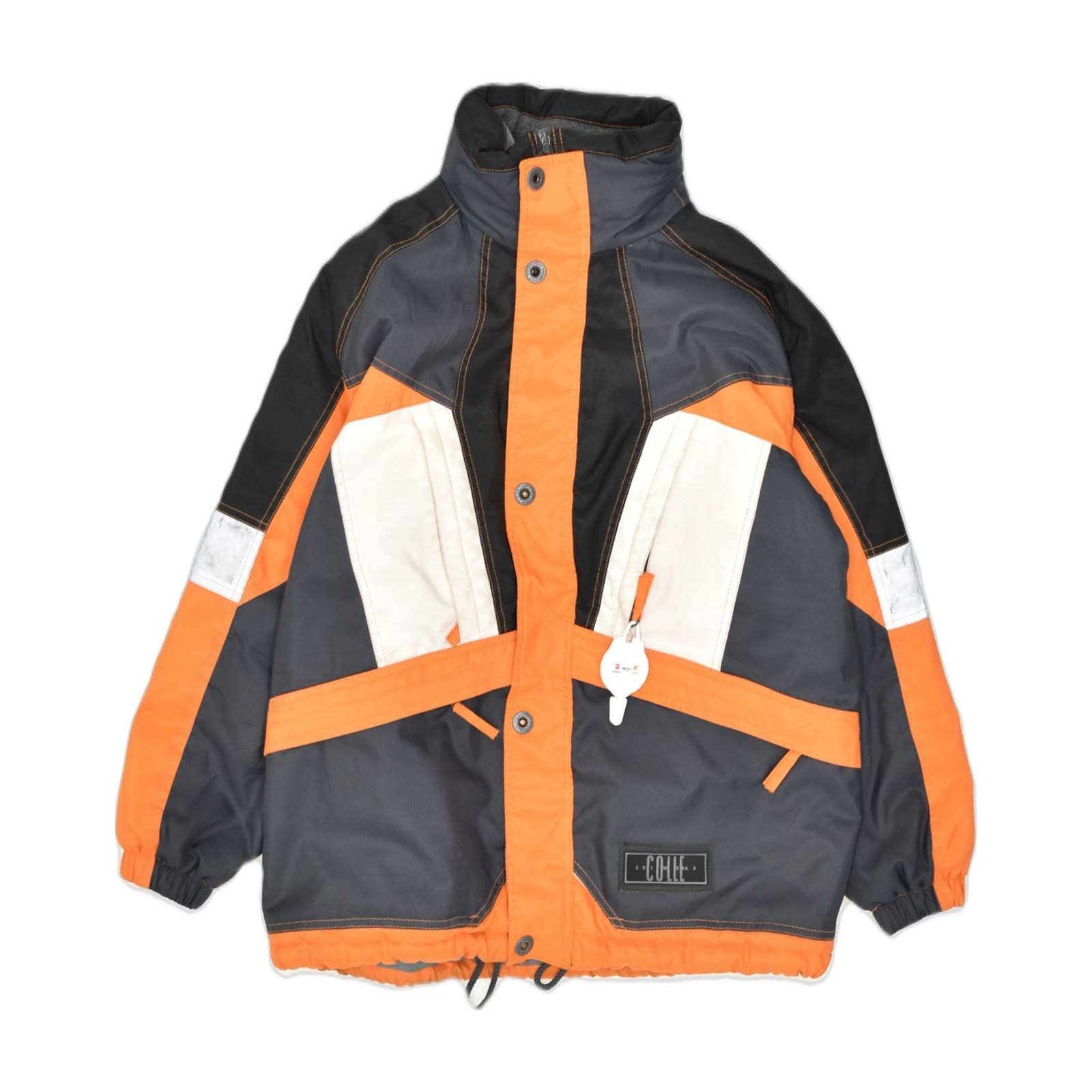 VINTAGE Mens Ski Jacket Large Multicoloured Colourblock
