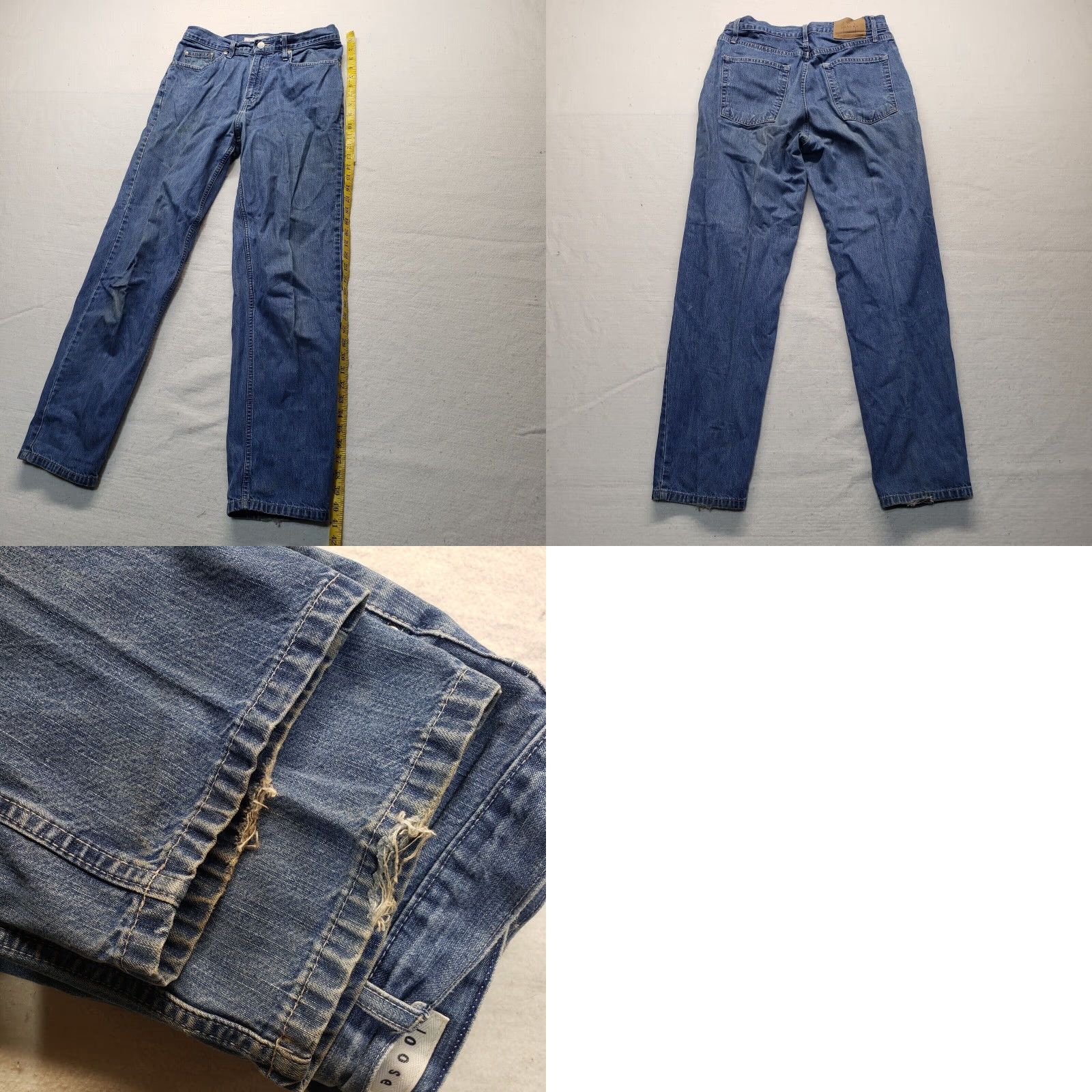 Denime SONOMA Jeans Denim Loose Mid-Rise Blue 8 Women Adult Regular Stretch Pants - Medium Wash Size 30" / US 8 / IT 44 - 8 Thumbnail