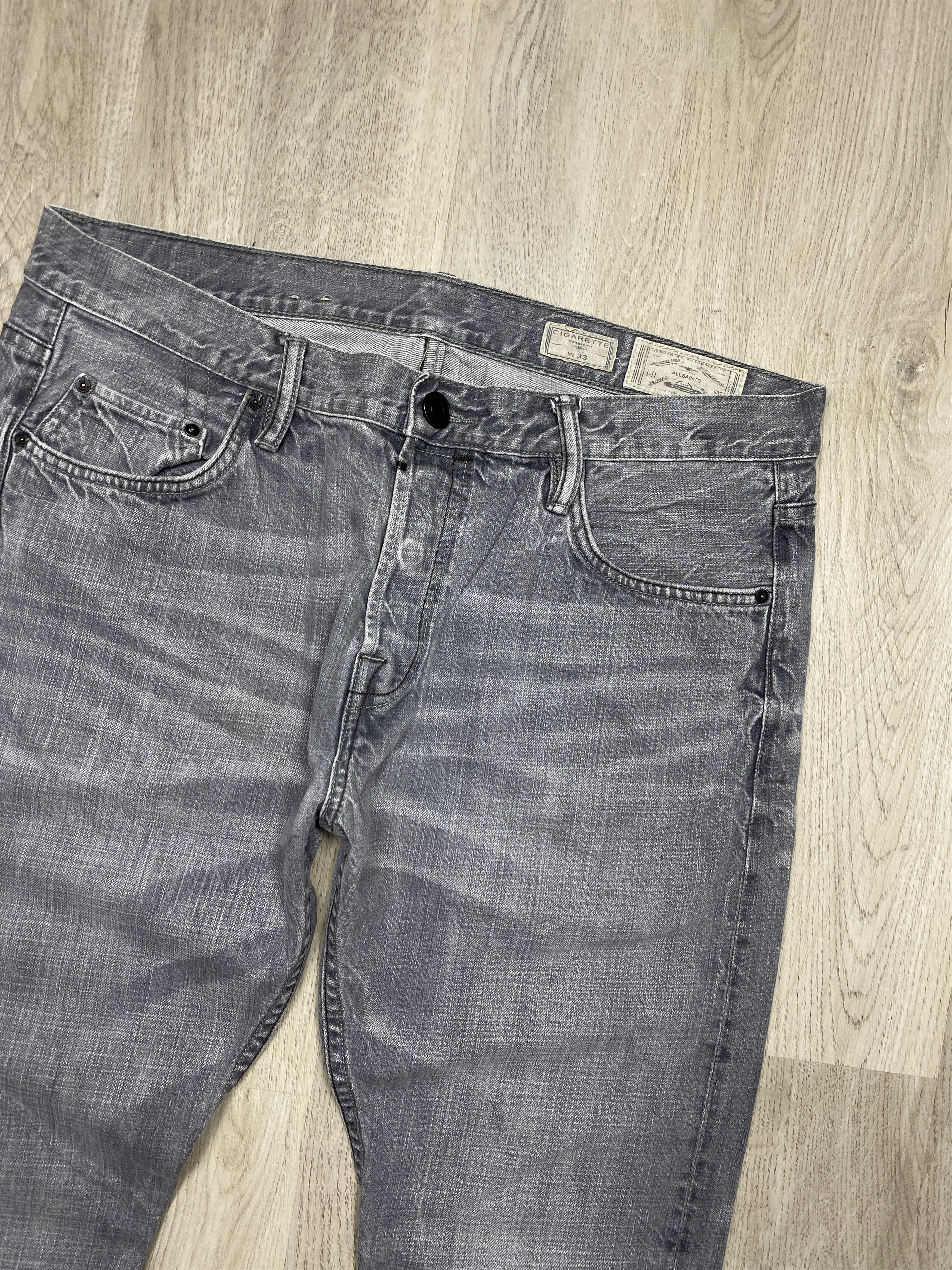 Allsaints Allsaints Grey Denim Pants Senso Cigarette Jeans Size US 33 - 5 Thumbnail