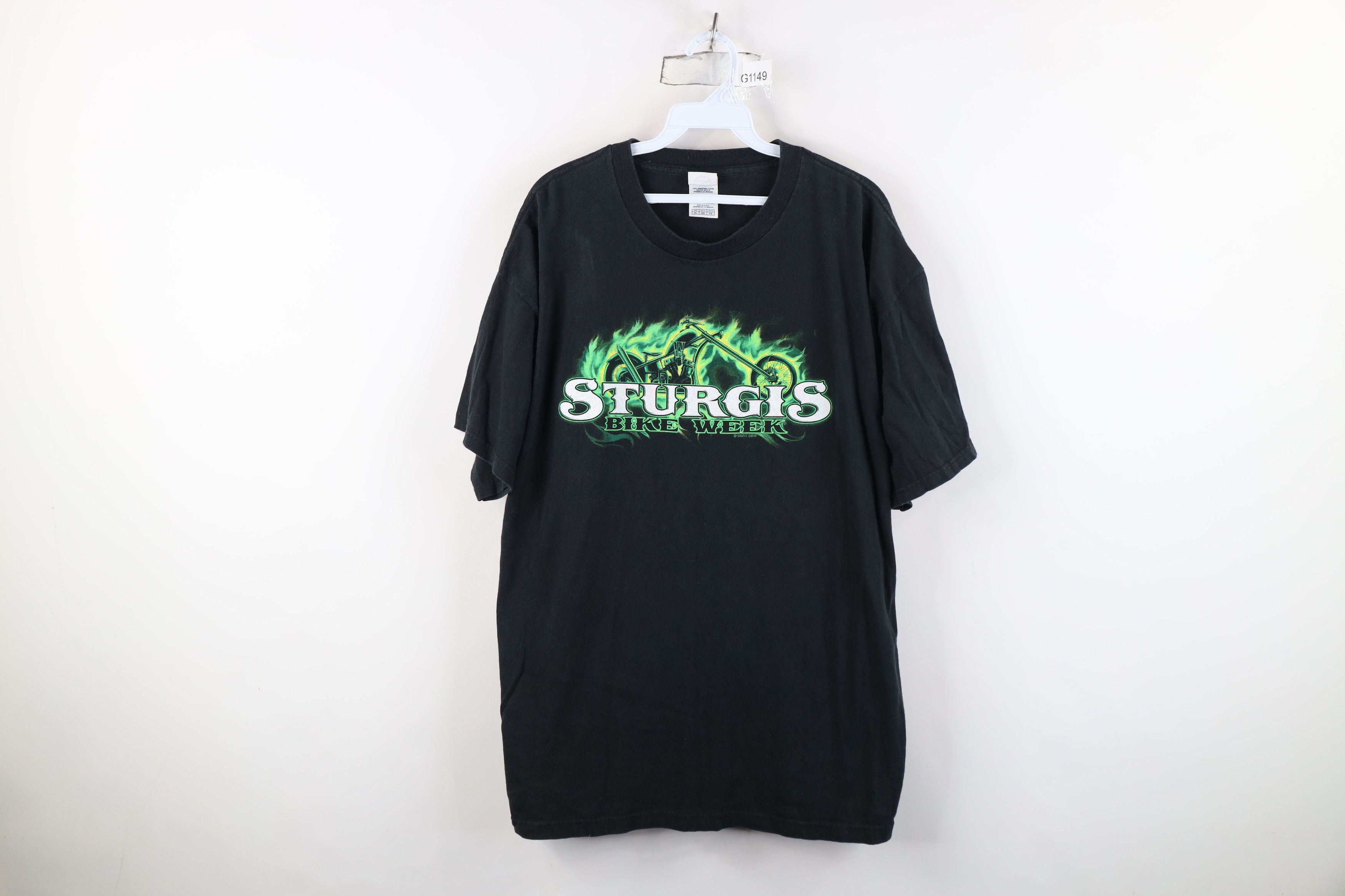 Vintage Vintage Y2K 2006 Bike Week Fire Flames Skull T-Shirt Black Size US XL / EU 56 / 4 - 1 Thumbnail