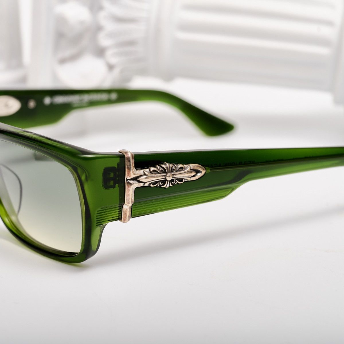 Chrome Hearts CHROME HEARTS YER BJORN AGAIN MOSS SUNGLASSES Size ONE SIZE - 3 Thumbnail