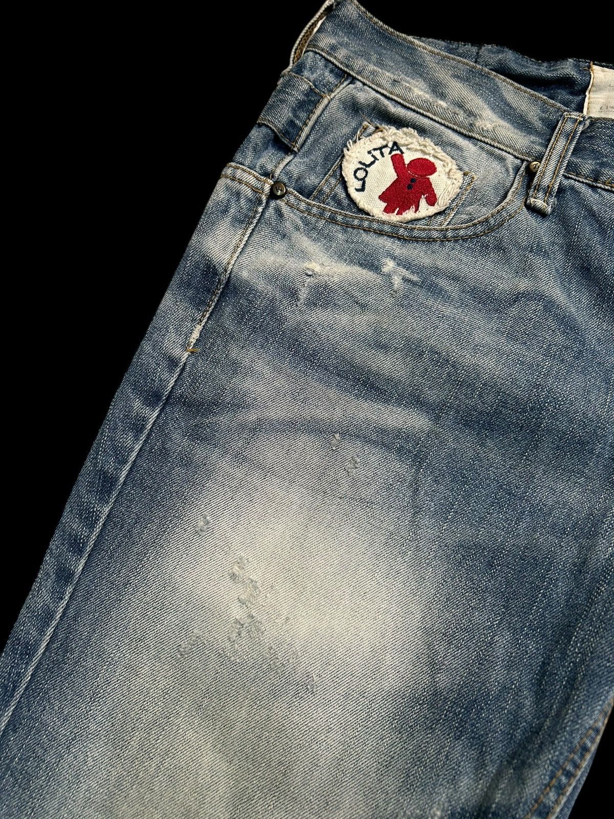 Japanese Brand × Kapital × Vintage Double Waist Lolita Japanese Punk Style Denim Jeans Size US 32 / EU 48 - 15 Thumbnail