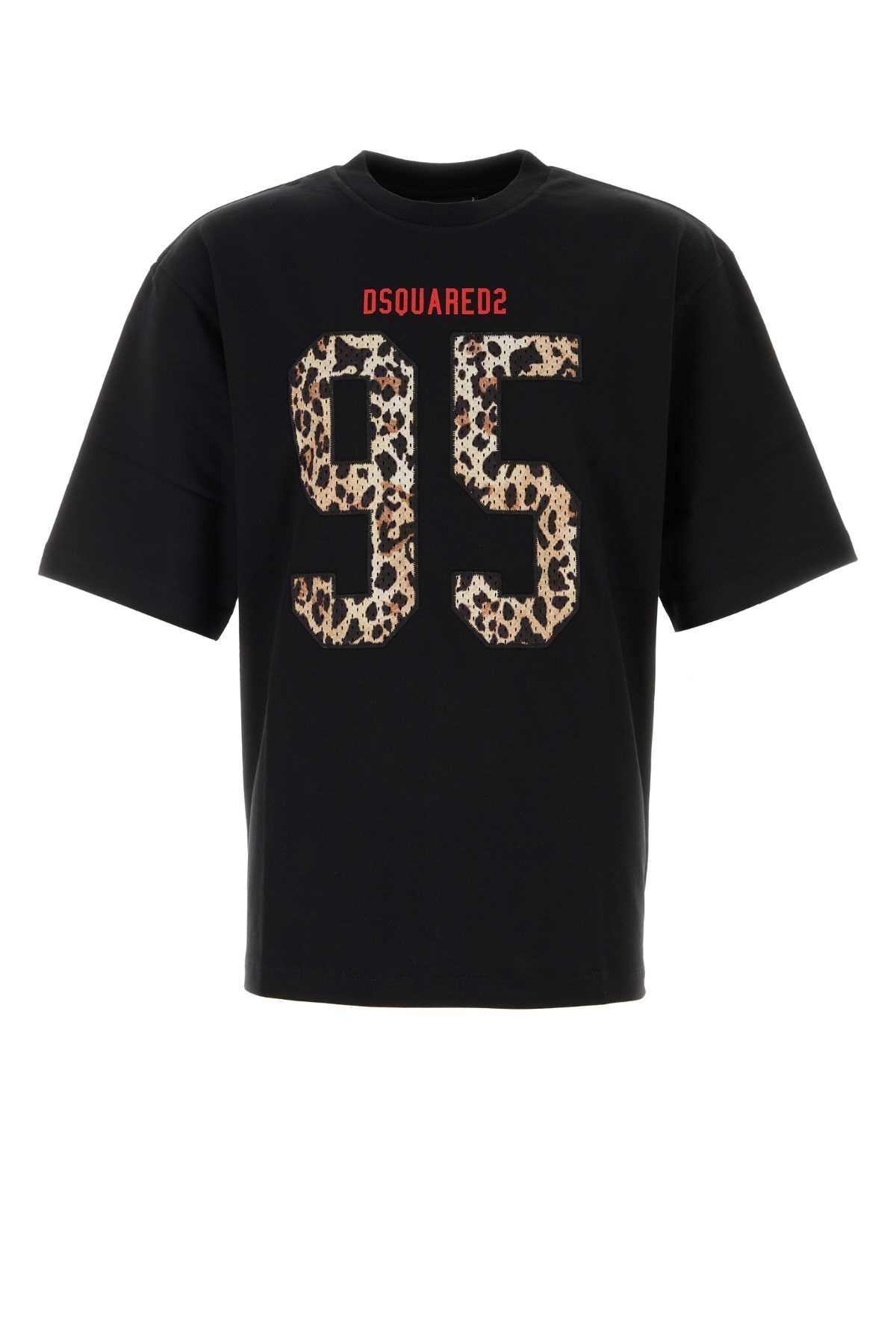 Dsquared2 Black Cotton Oversize T-Shirt Size US XL / EU 56 / 4 - 1 Thumbnail