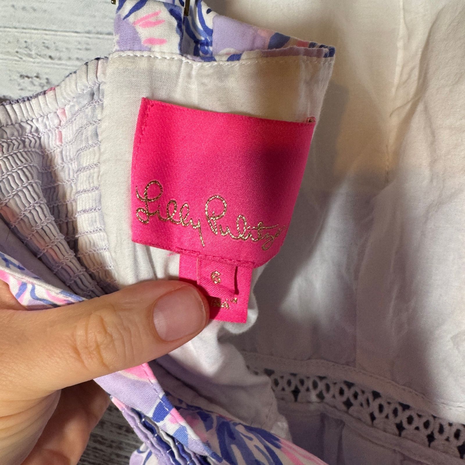 Lilly Pulitzer Lilly Pulitzer Devyn Dress Purple Floral With Pockets Size 6 Size M / US 6-8 / IT 42-44 - 4 Thumbnail