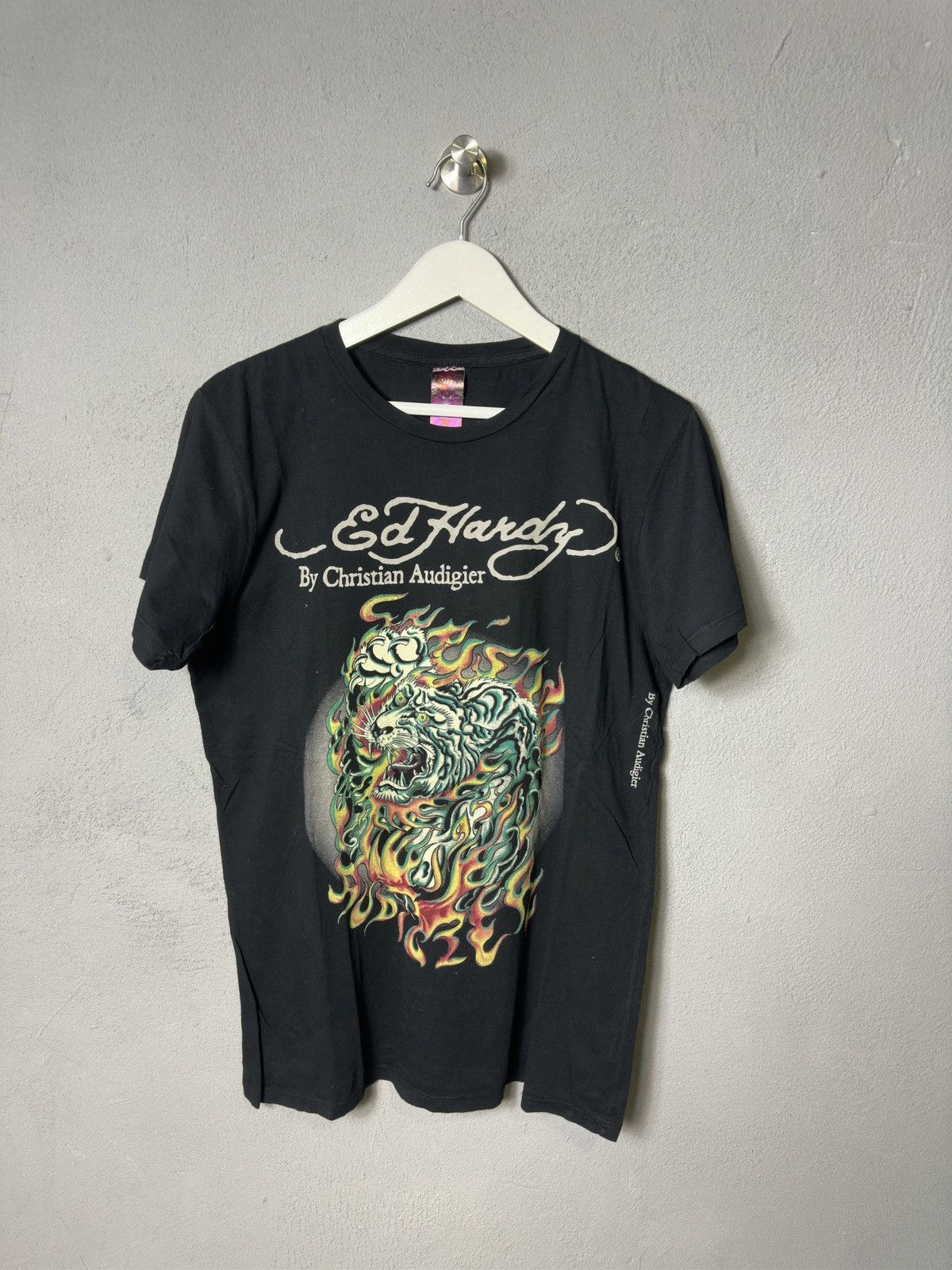 Ed Hardy × Japanese Brand Ed Hardy Crazy Y2K Tiger Grunge Cybergoth Skater Tee Shirt Size US M / EU 48-50 / 2 - 1 Thumbnail