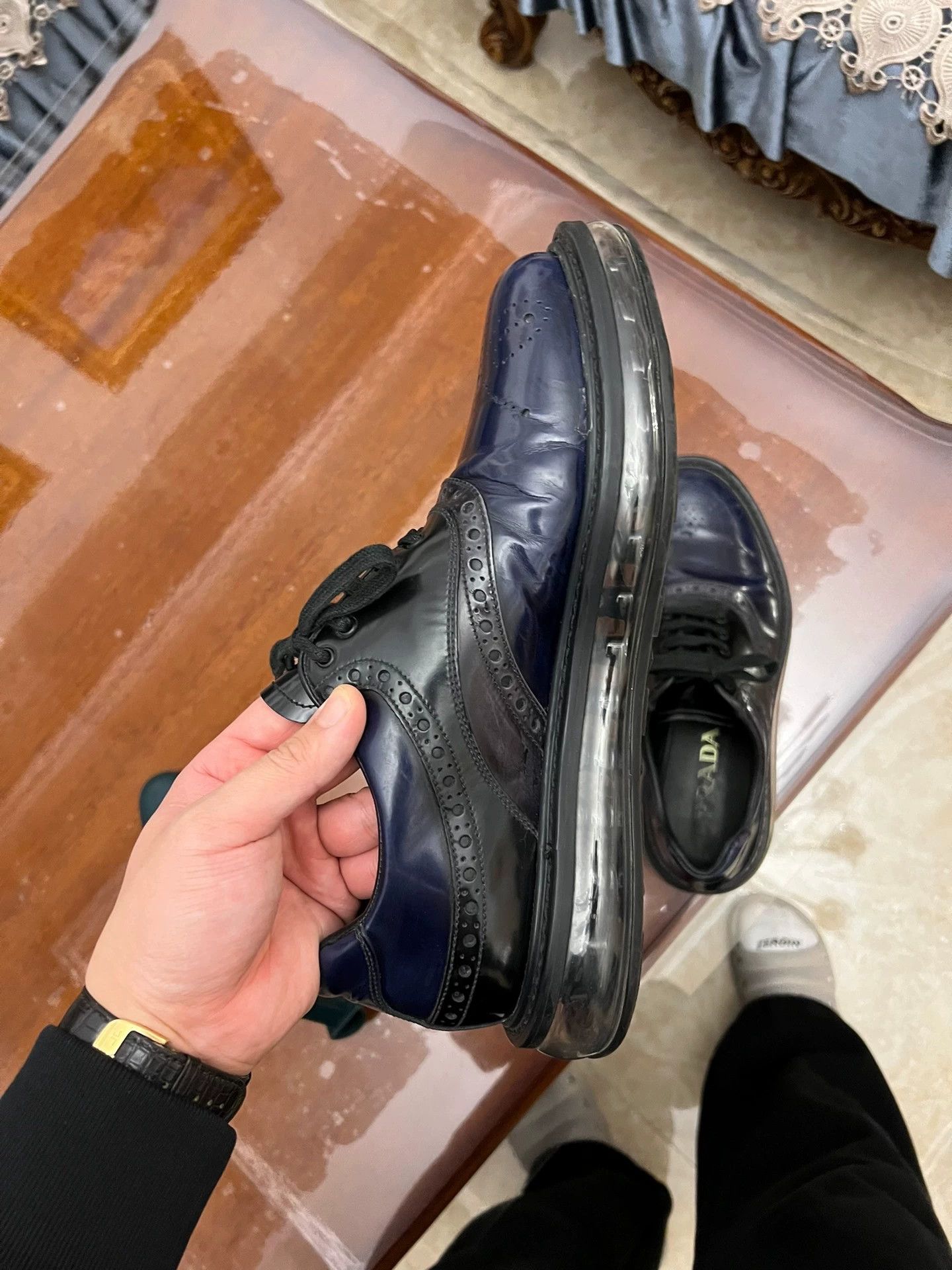 Prada Prada Air-Cushioned Leather Dress Sneaker 6.5 LN Authentic Size US 6.5 / EU 39-40 - 5 Thumbnail
