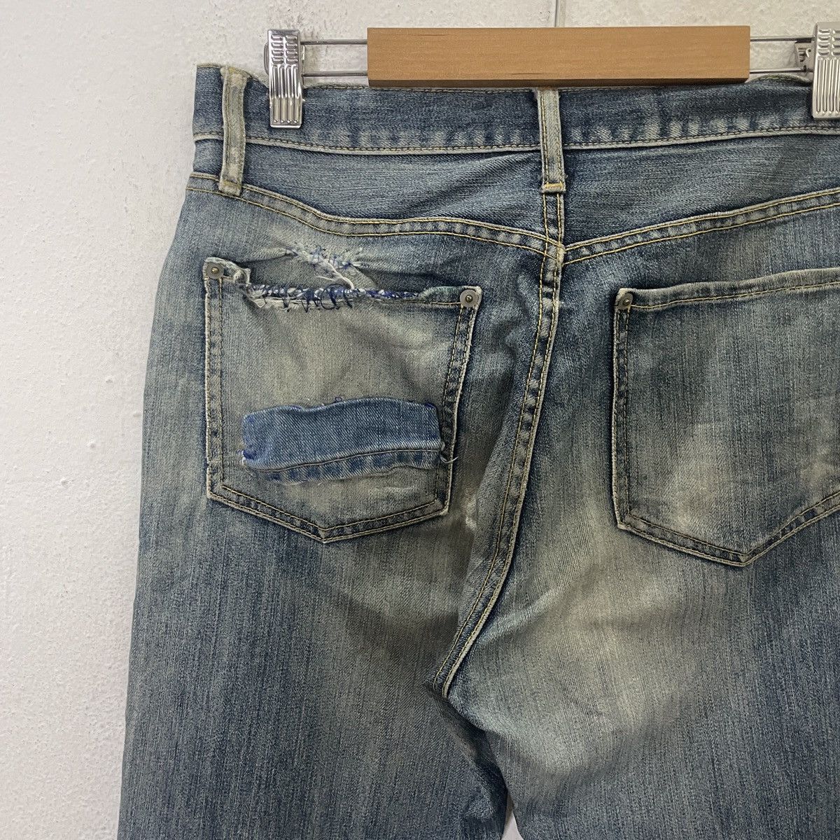 Japanese Brand Vintage Supplex X Uniqlo Distressed Denim Size US 28 / EU 44 - 9 Thumbnail
