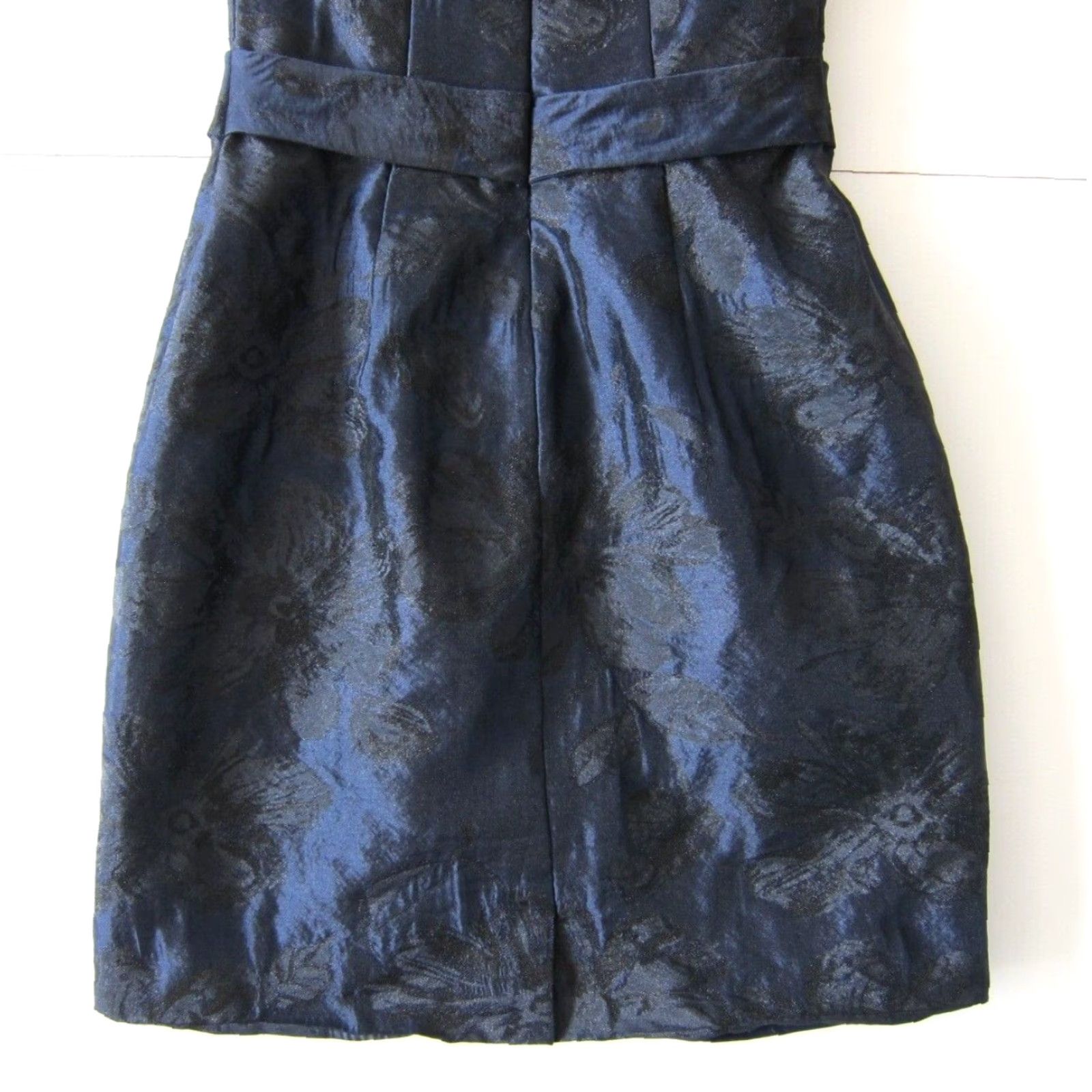 Vera Wang VINTAGE White By Vera Wang Blue Black Sleeveless Bow Empire Party Prom Cocktail Dress 2 Size XS / US 0-2 / IT 36-38 - 6 Thumbnail