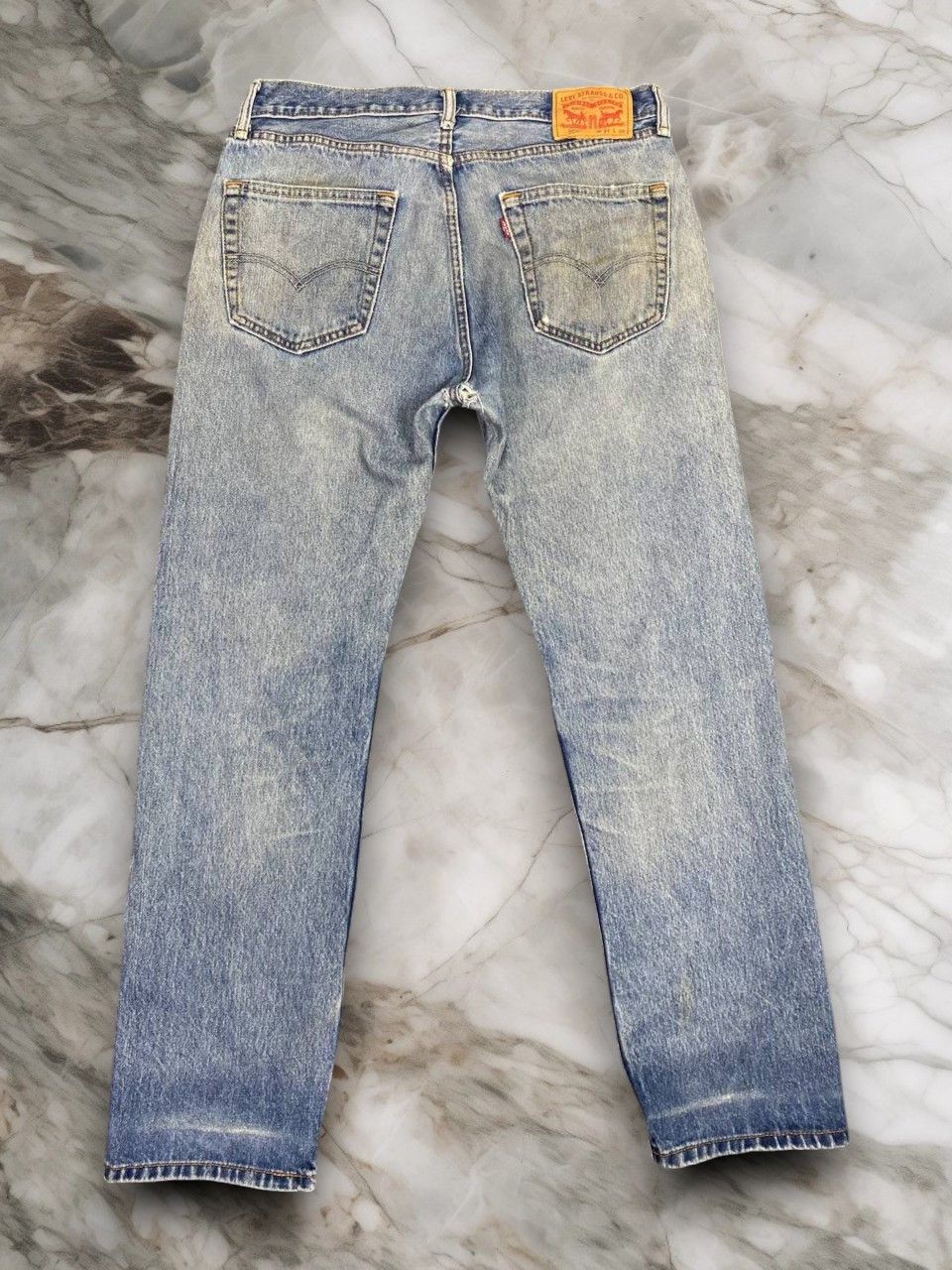 Levi's levis 505 relaxed fit distressed denim nice design Size US 36 / EU 52 - 2 Thumbnail