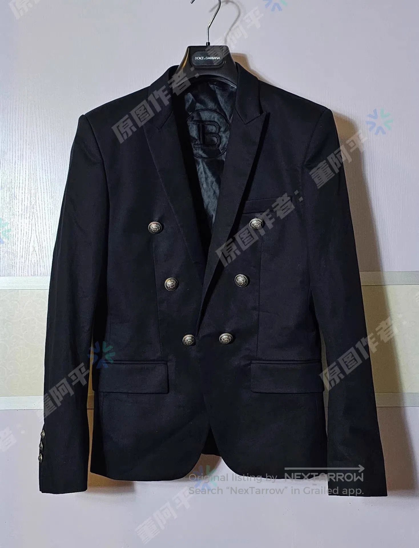 Balmain Double-Breasted Black Blazer. Size US M / EU 48-50 / 2 - 1 Thumbnail