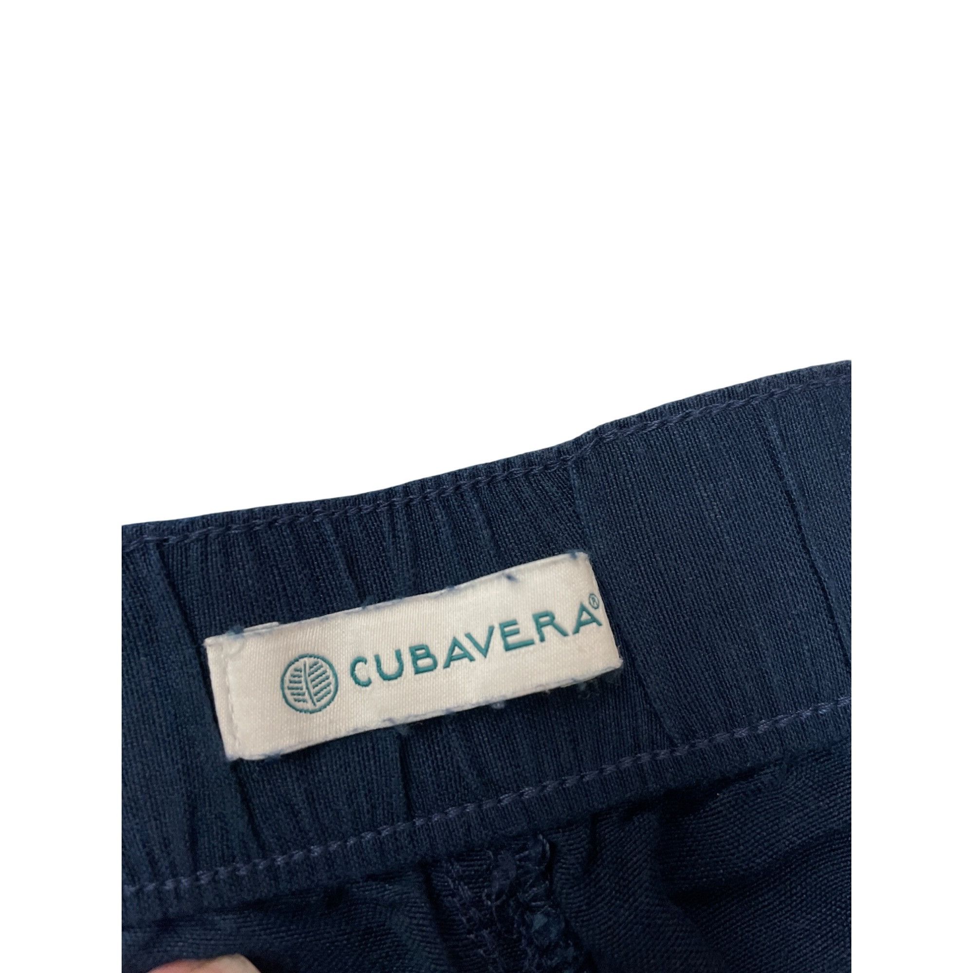 Cubavera Cubavera Womens Blue Linen Blend Drawstring Wide Leg Pants S Size 24" / US 00 / IT 34 - 10 Thumbnail