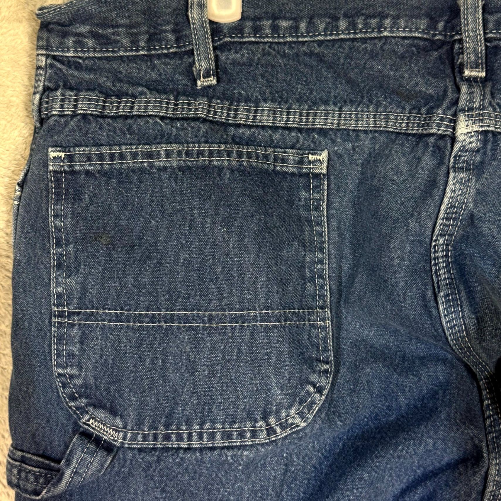 Dickies Dickies Carpenter Jeans Mens 42x34 Blue Denim Relaxed Fit Straight Leg Jeans Size US 42 / EU 58 - 7 Thumbnail