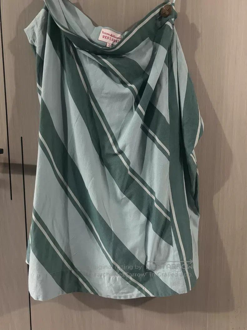 Vivienne Westwood Vivienne Westwood size M Green and White Striped Skirt with Size 26" / US 2 / IT 38 - 2 Thumbnail