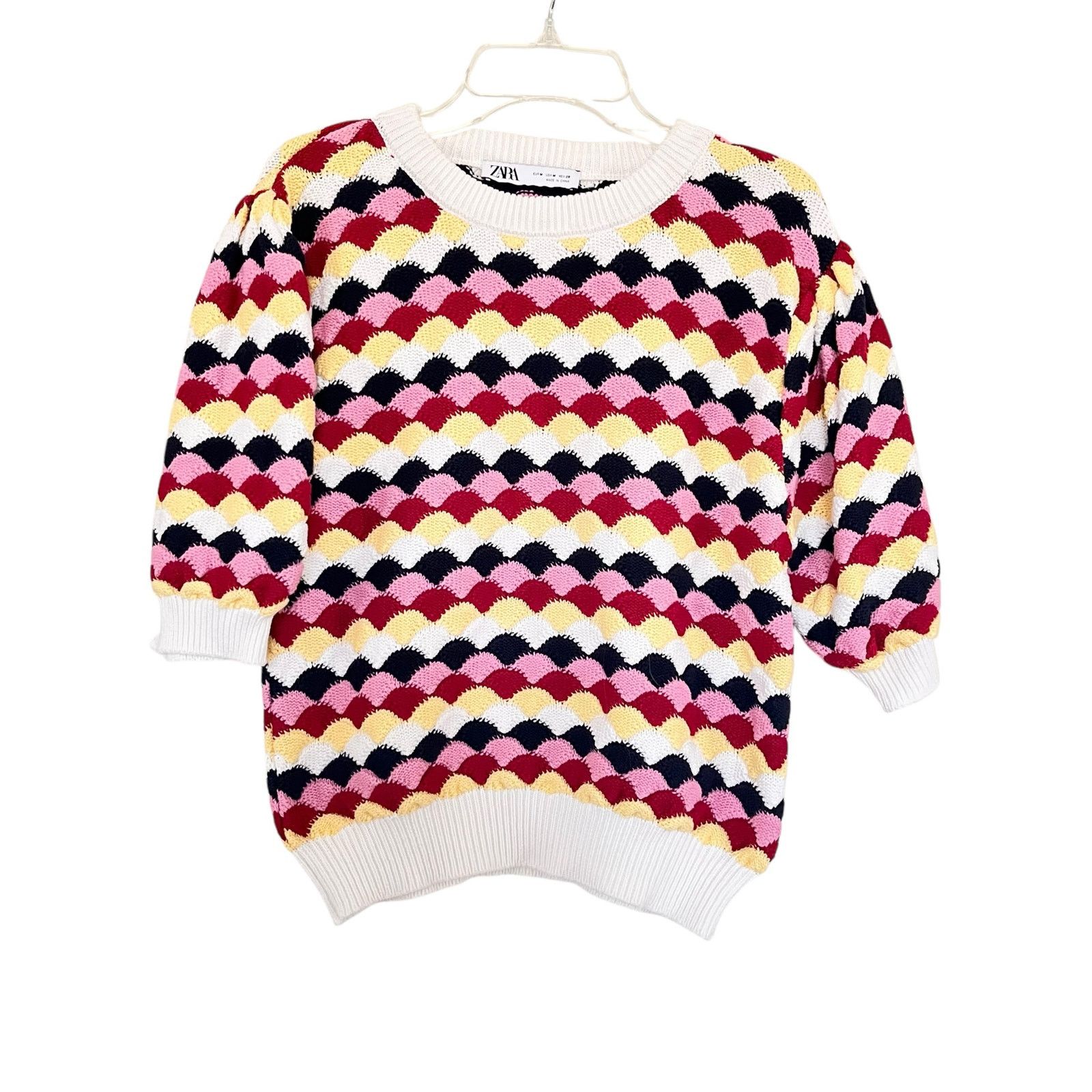 Zara scalloped sweater sales