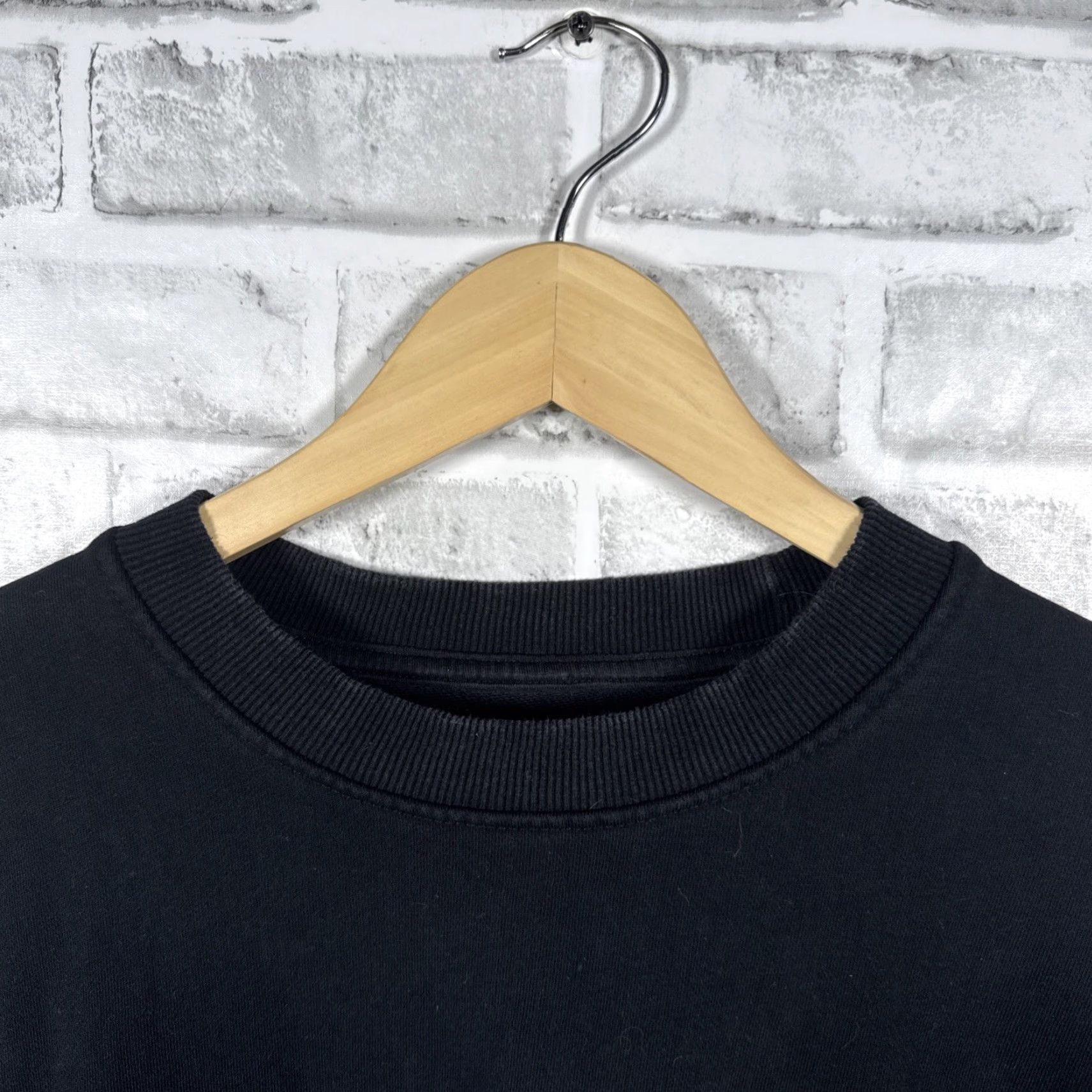Vintage Block Black Pullover Thick Sweat Shirt Mens Size L Size US L / EU 52-54 / 3 - 3 Thumbnail