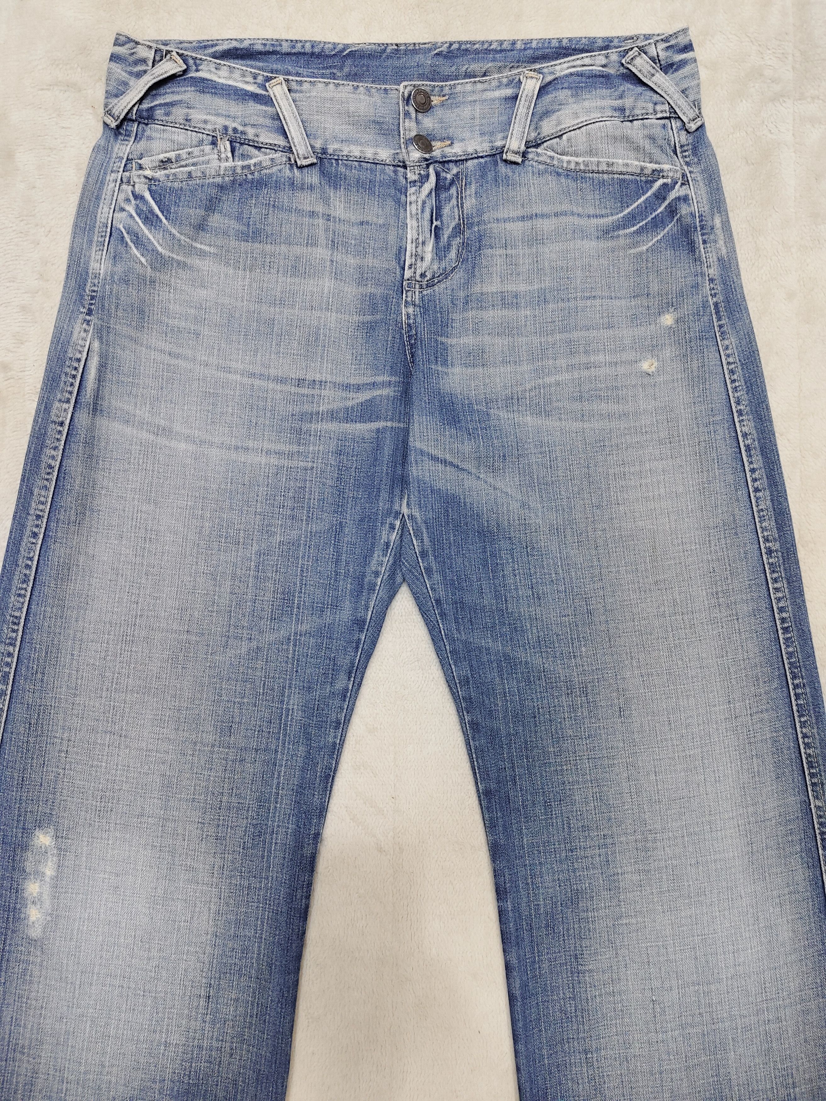United Colors Of Benetton 90s United Colors of Benetton Y2K Straight Wash Jeans Size 34" / US 12 / IT 48 - 2 Thumbnail