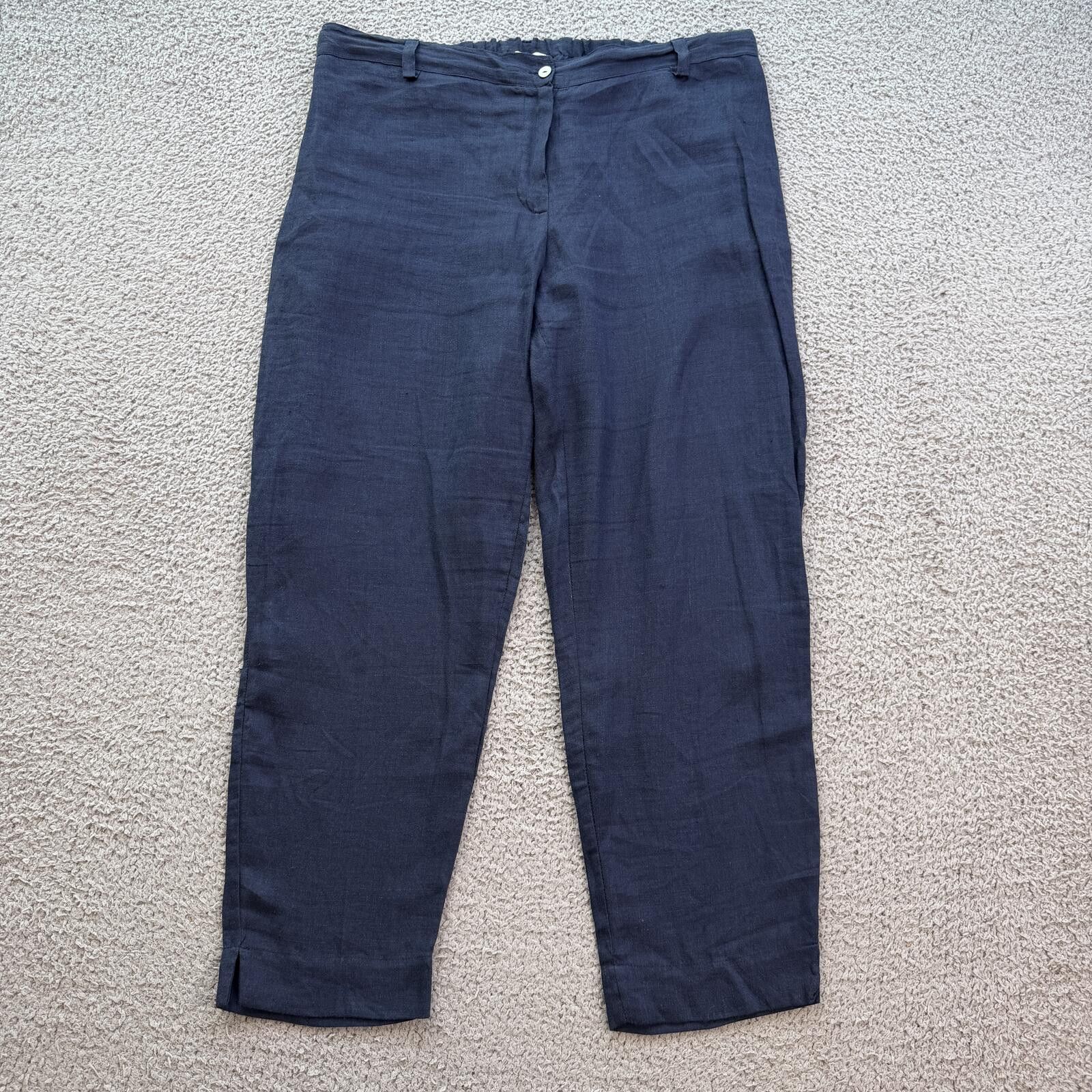 Other Mario Romano Linen Pants Women L Italy Capri Trousers 32x26 Size 32" / US 10 / IT 46 - 1 Thumbnail